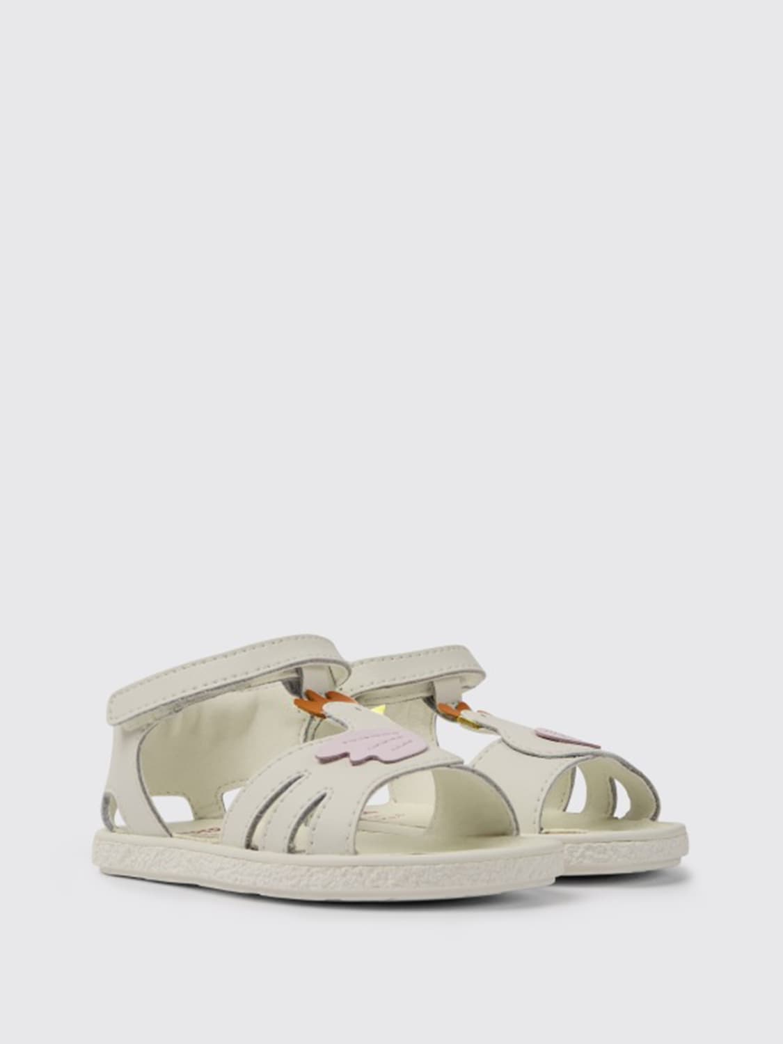 CAMPER SHOES: Miko Camper sandals in calfskin, White - Img 2