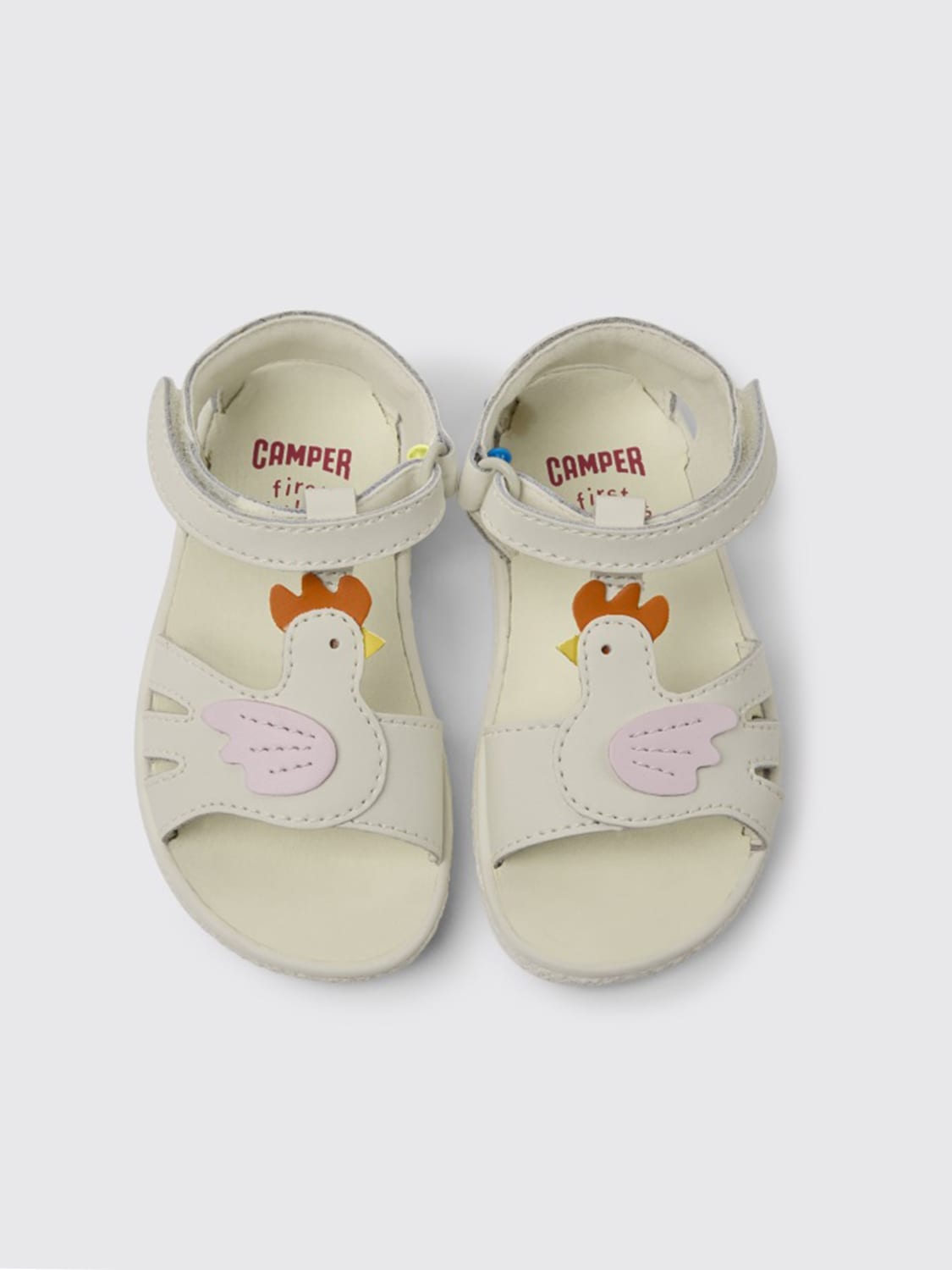 CAMPER SHOES: Miko Camper sandals in calfskin, White - Img 3