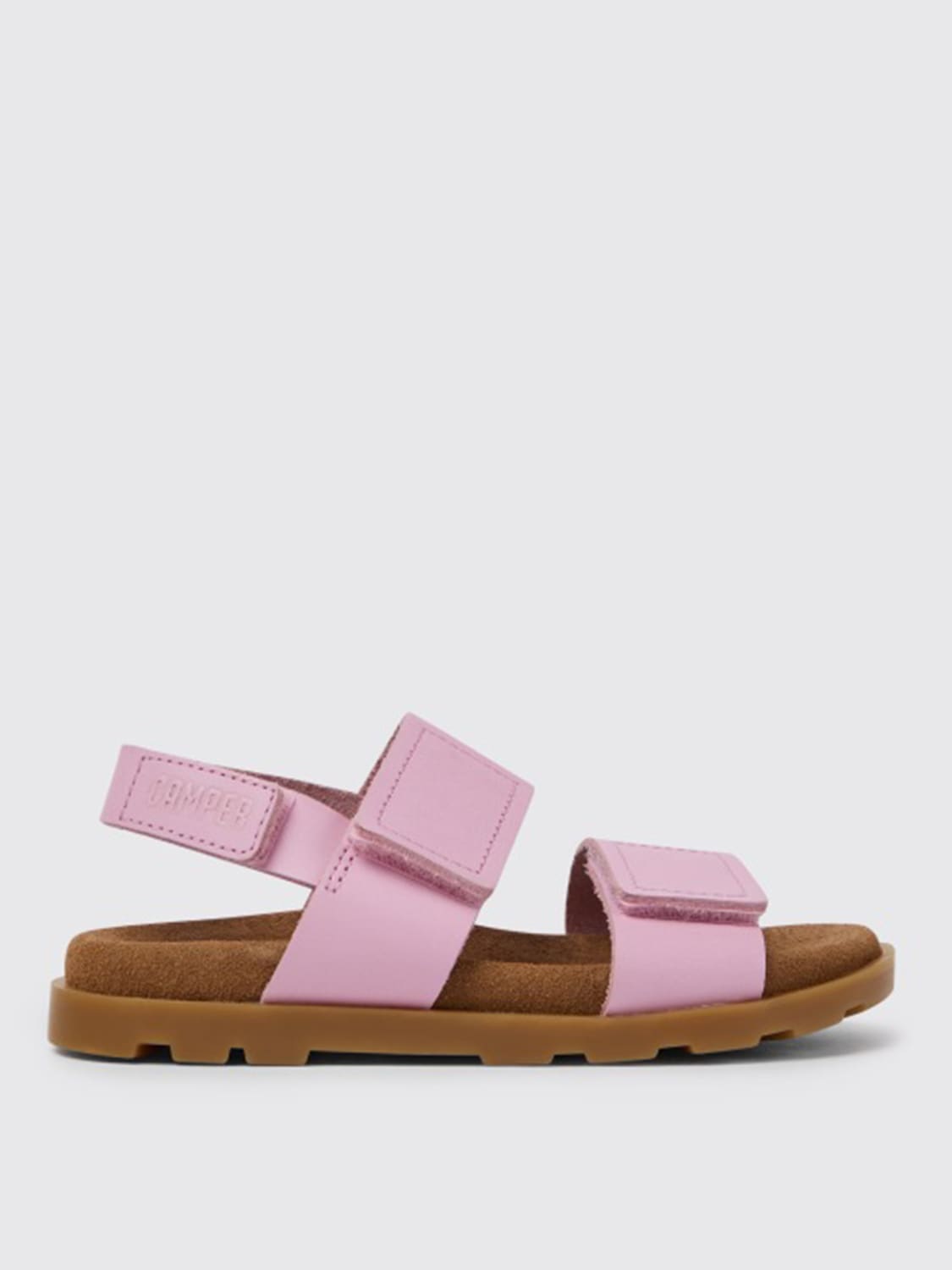 CAMPER SHOES: Brutus Camper sandals in calfskin, Pink - Img 1