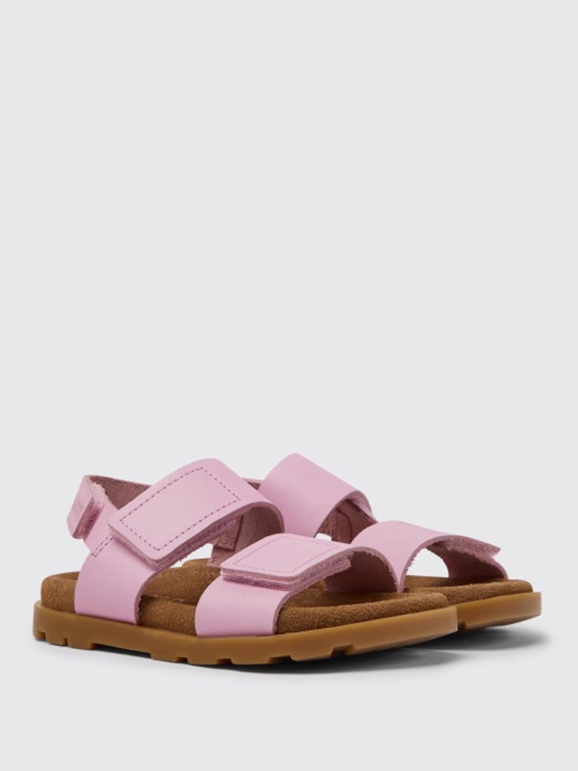 CAMPER SHOES: Brutus Camper sandals in calfskin, Pink - Img 2