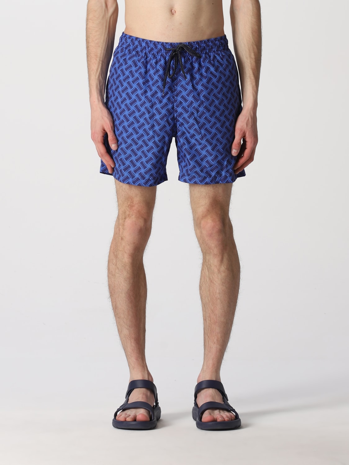 DRUMOHR: Patterned boxer costume - Royal Blue | Drumohr swimsuit ICD99400  online at GIGLIO.COM