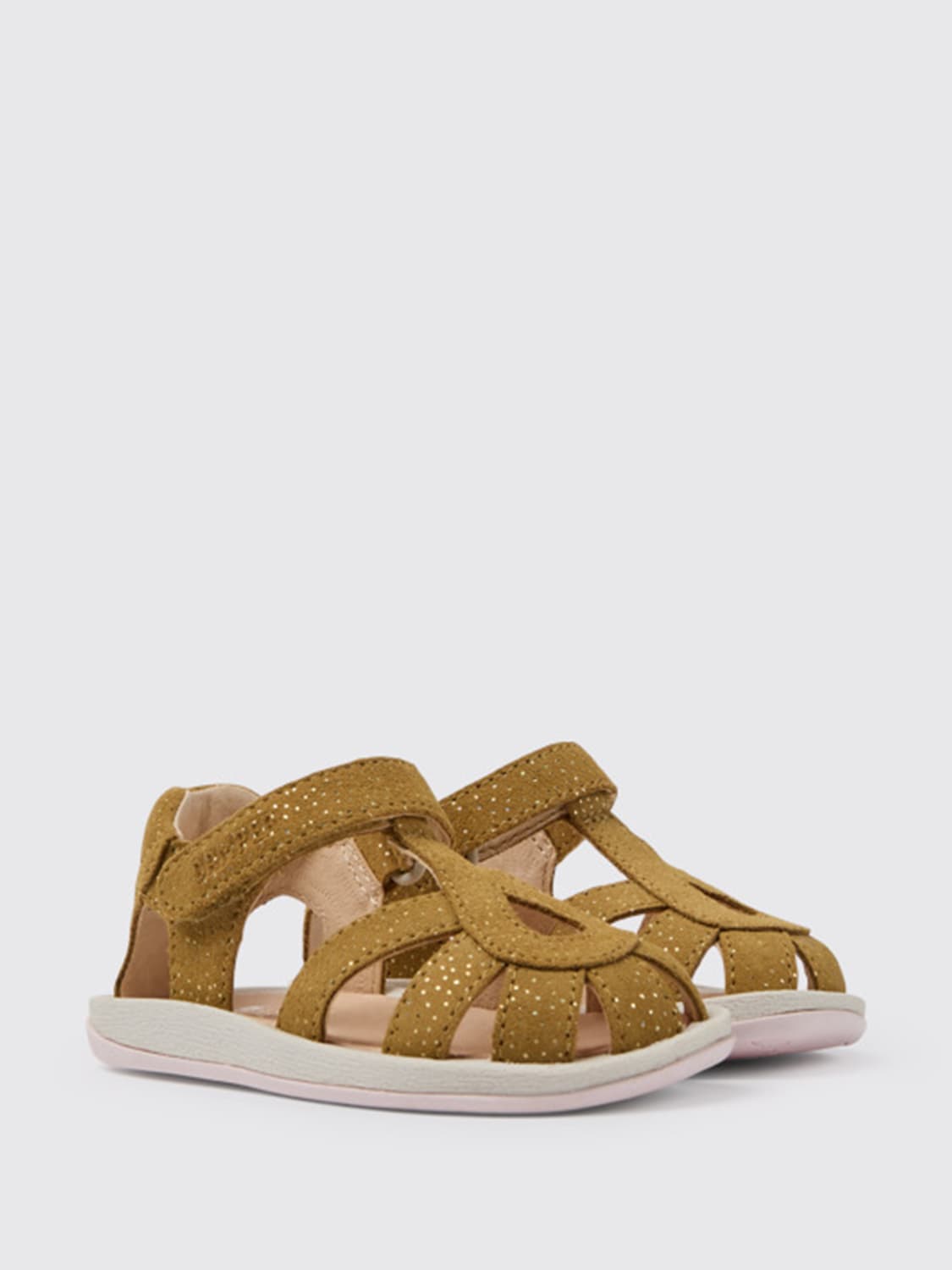 CAMPER SHOES: Bicho Camper sandals in calfskin, Brown - Img 2