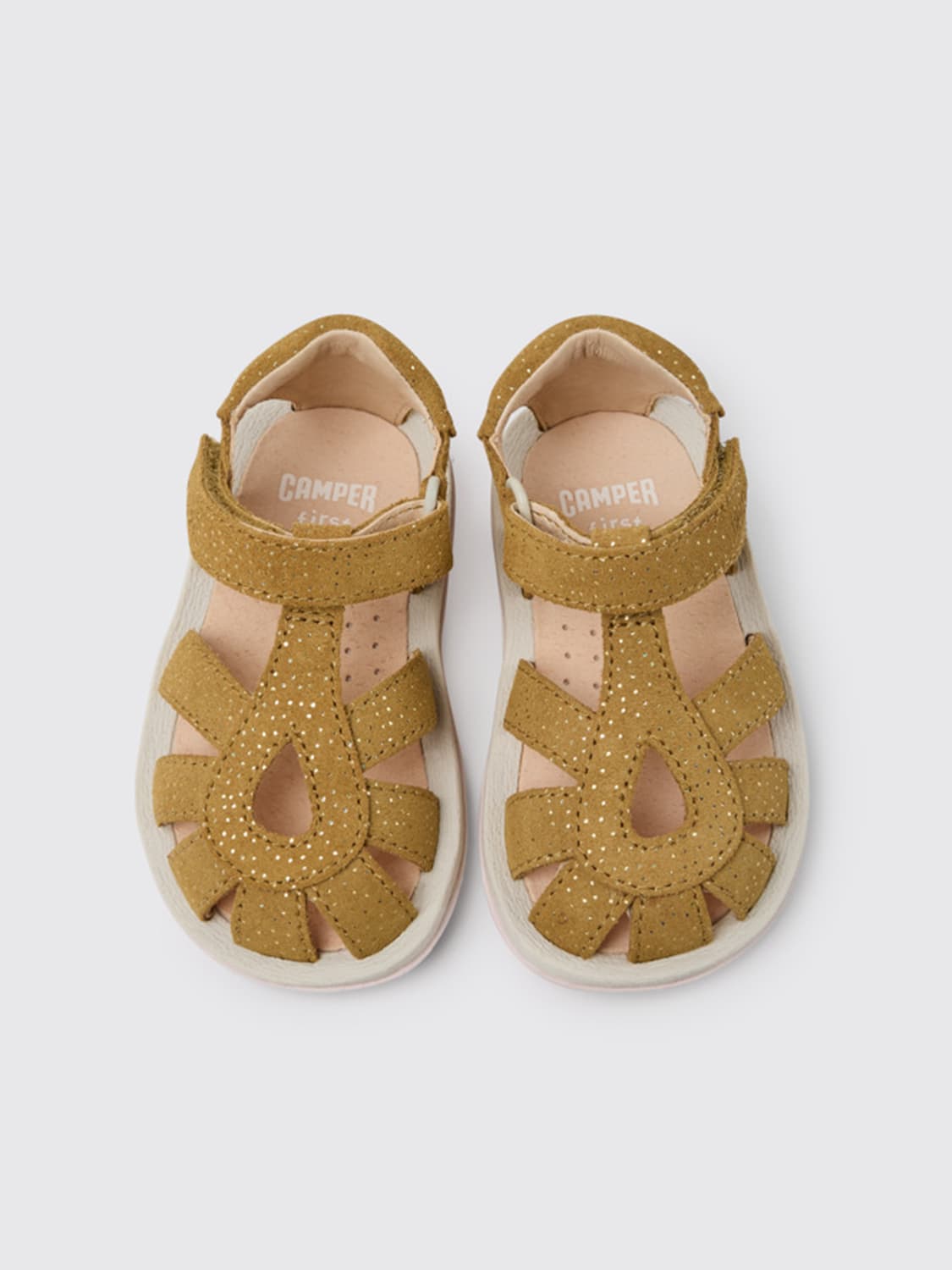 CAMPER SHOES: Bicho Camper sandals in calfskin, Brown - Img 3