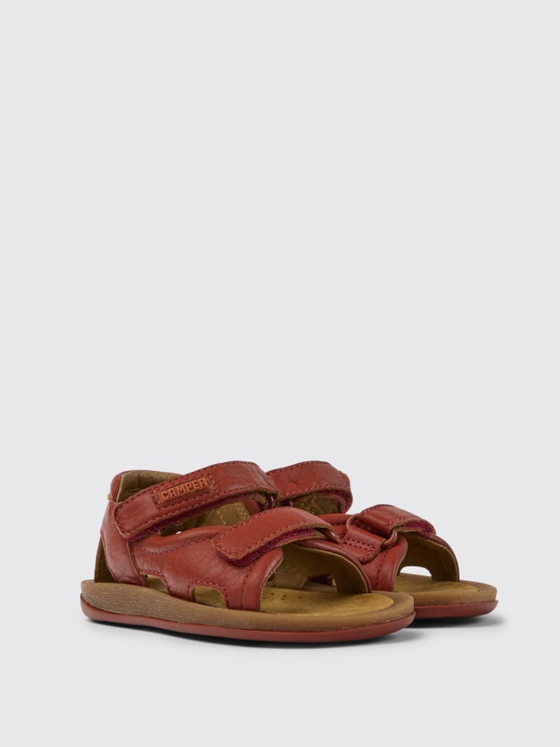 CAMPER SHOES: BIcho Camper sandals in calfskin, Red - Img 2