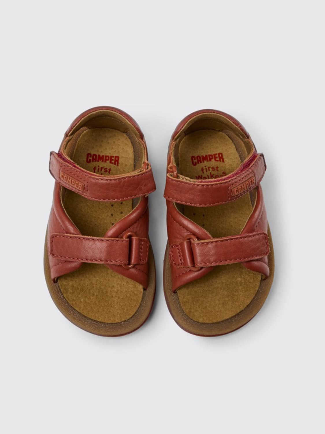 CAMPER SHOES: BIcho Camper sandals in calfskin, Red - Img 3