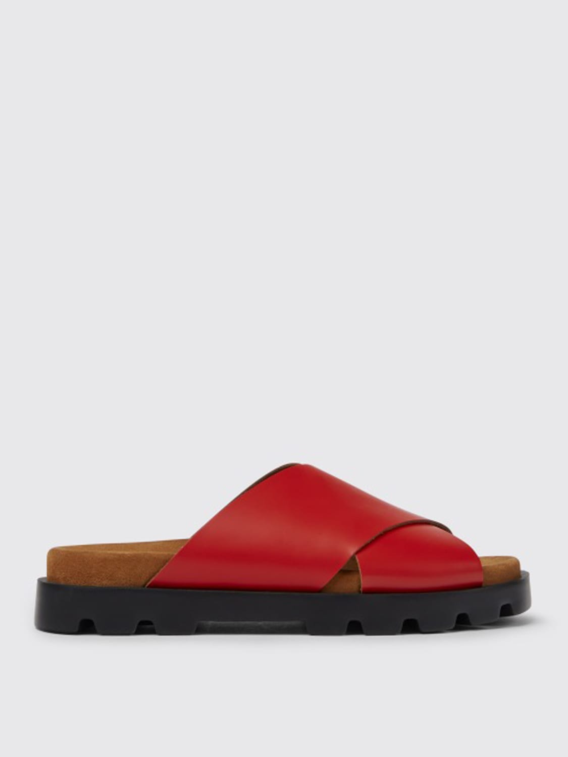 CAMPER Brutus sandals in calfskin Red Camper flat sandals K201321 002 BRUTUS SANDAL online at GIGLIO.COM