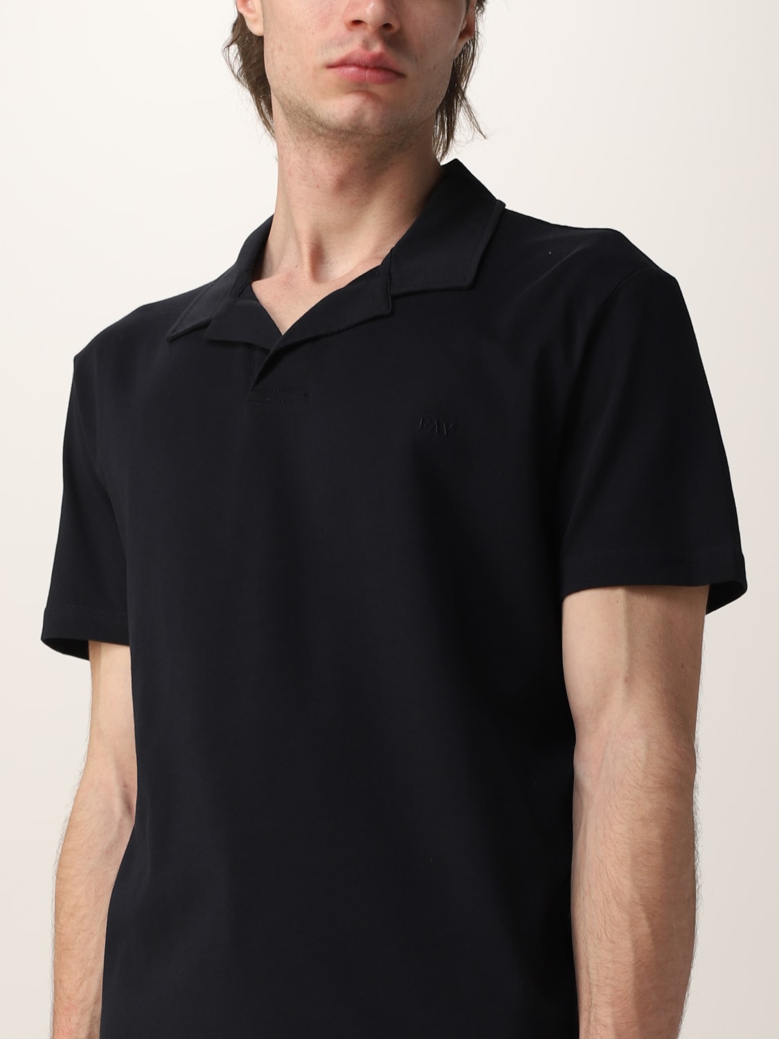 FAY POLO SHIRT: Fay polo shirt with embroidered logo, Blue - Img 3