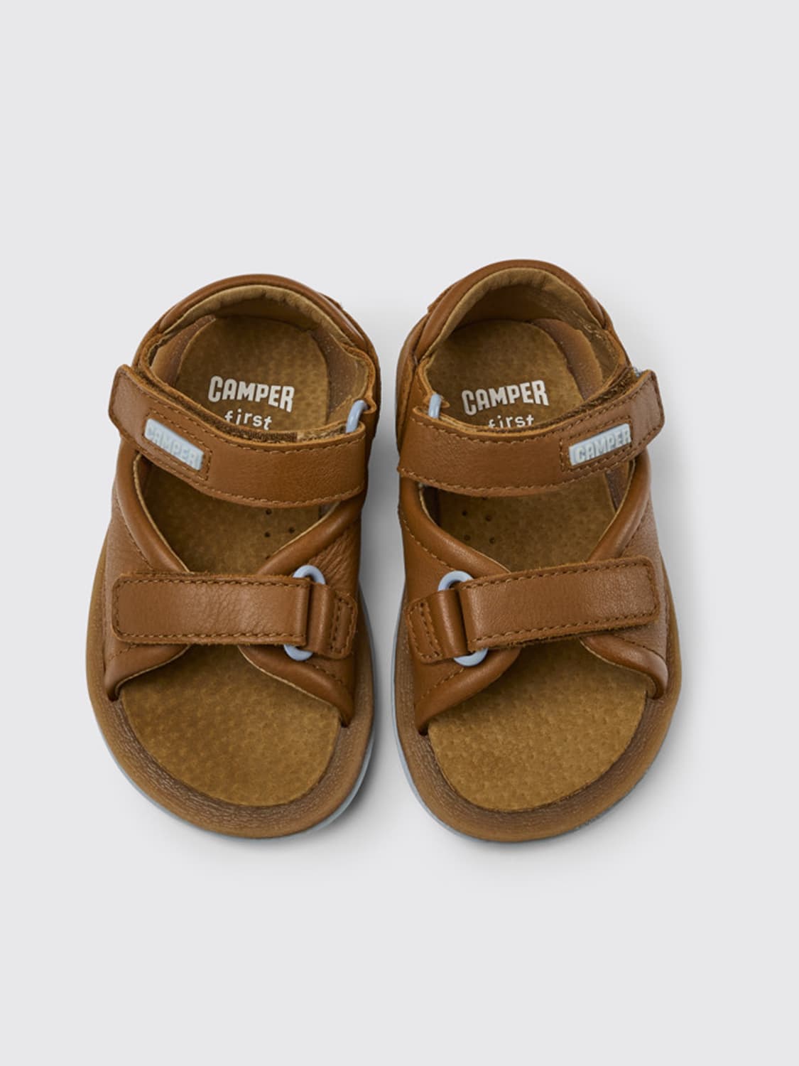 CAMPER SHOES: BIcho Camper sandals in calfskin, Brown - Img 3