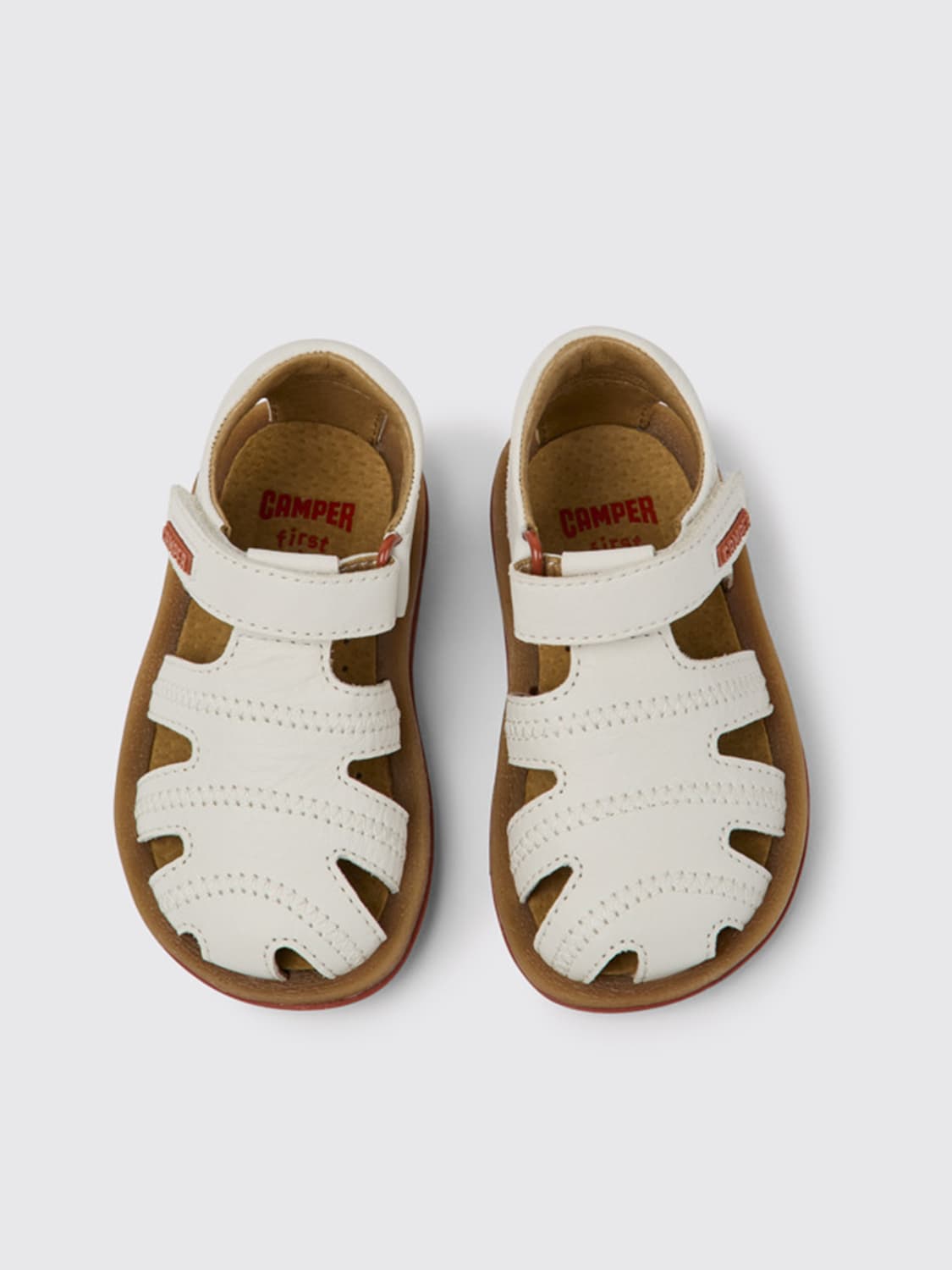 CAMPER SHOES: BIcho Camper sandals in calfskin, White - Img 3