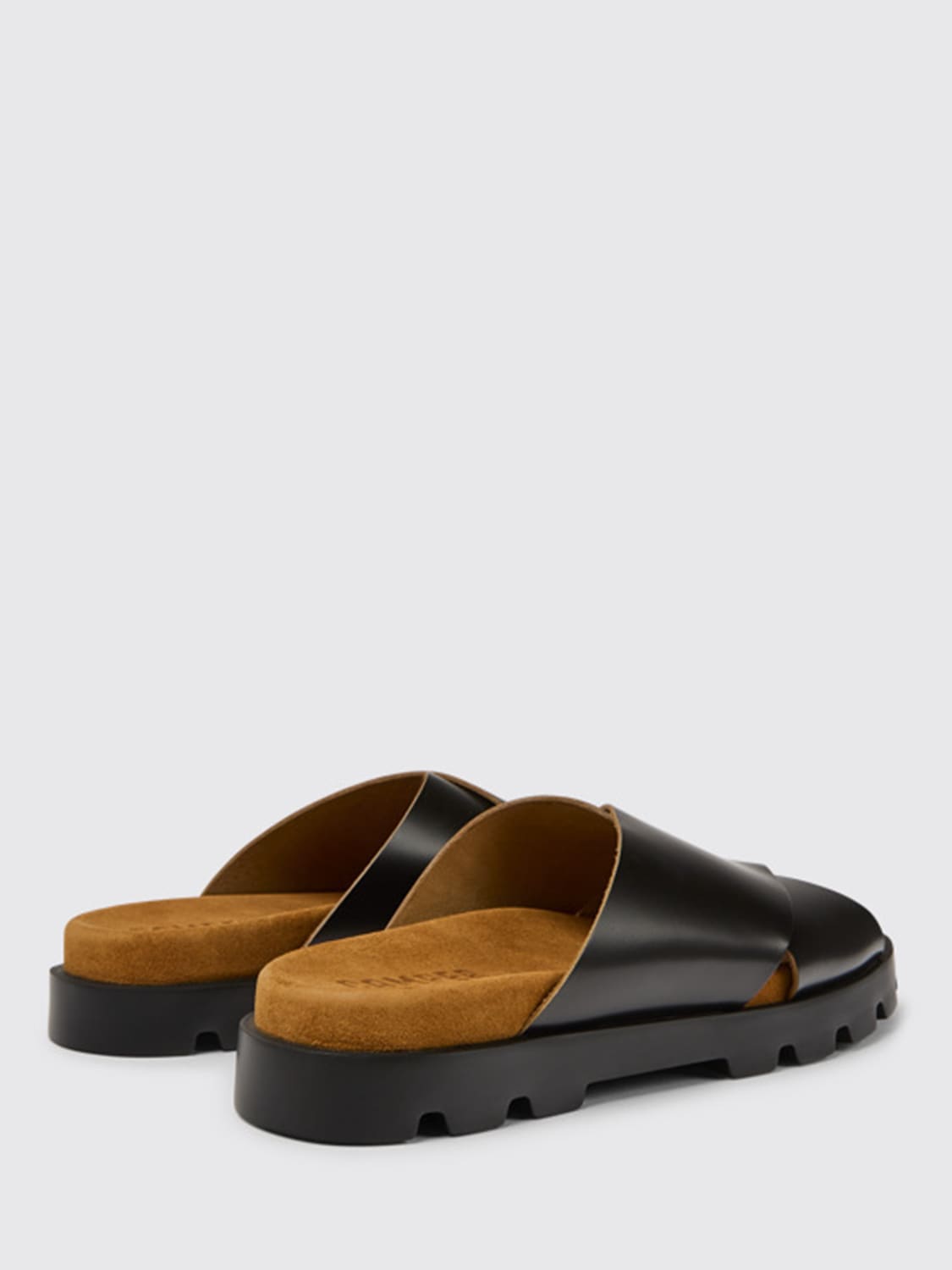 CAMPER FLAT SANDALS: Brutus Camper sandals in calfskin, Black - Img 4