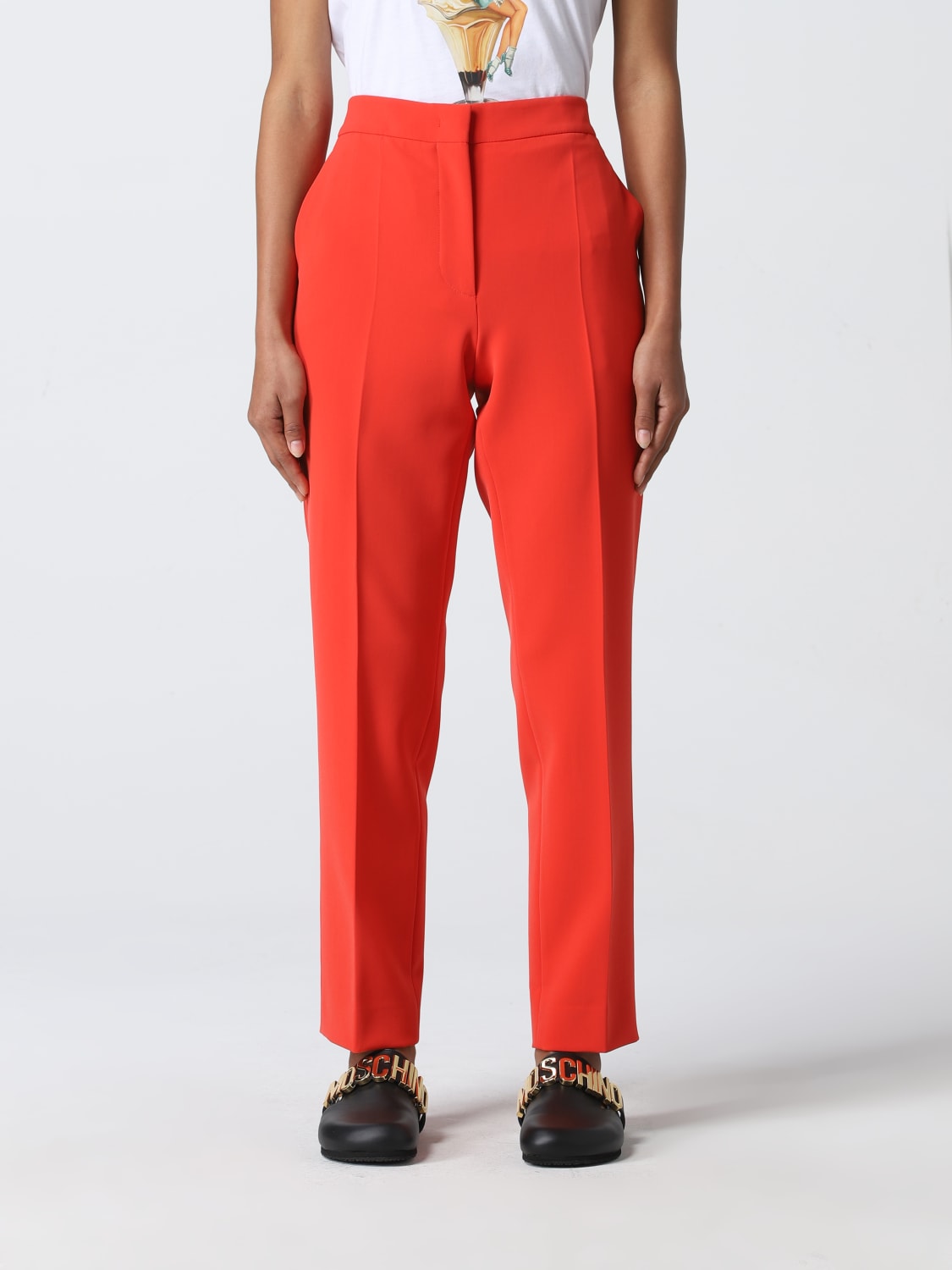 MOSCHINO COUTURE PANTS: Moschino Couture women pants, Red - Img 1