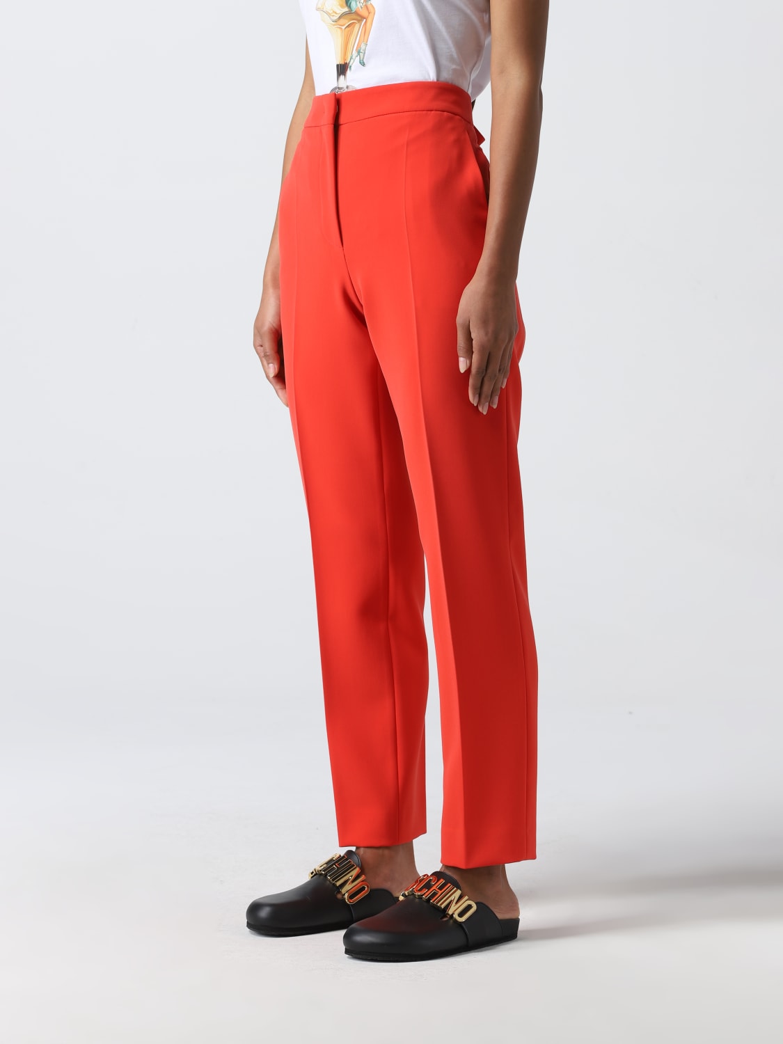 MOSCHINO COUTURE PANTS: Moschino Couture women pants, Red - Img 4