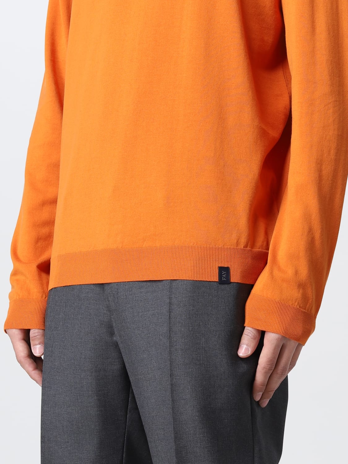FAY SWEATER: Sweater men Fay, Orange - Img 3