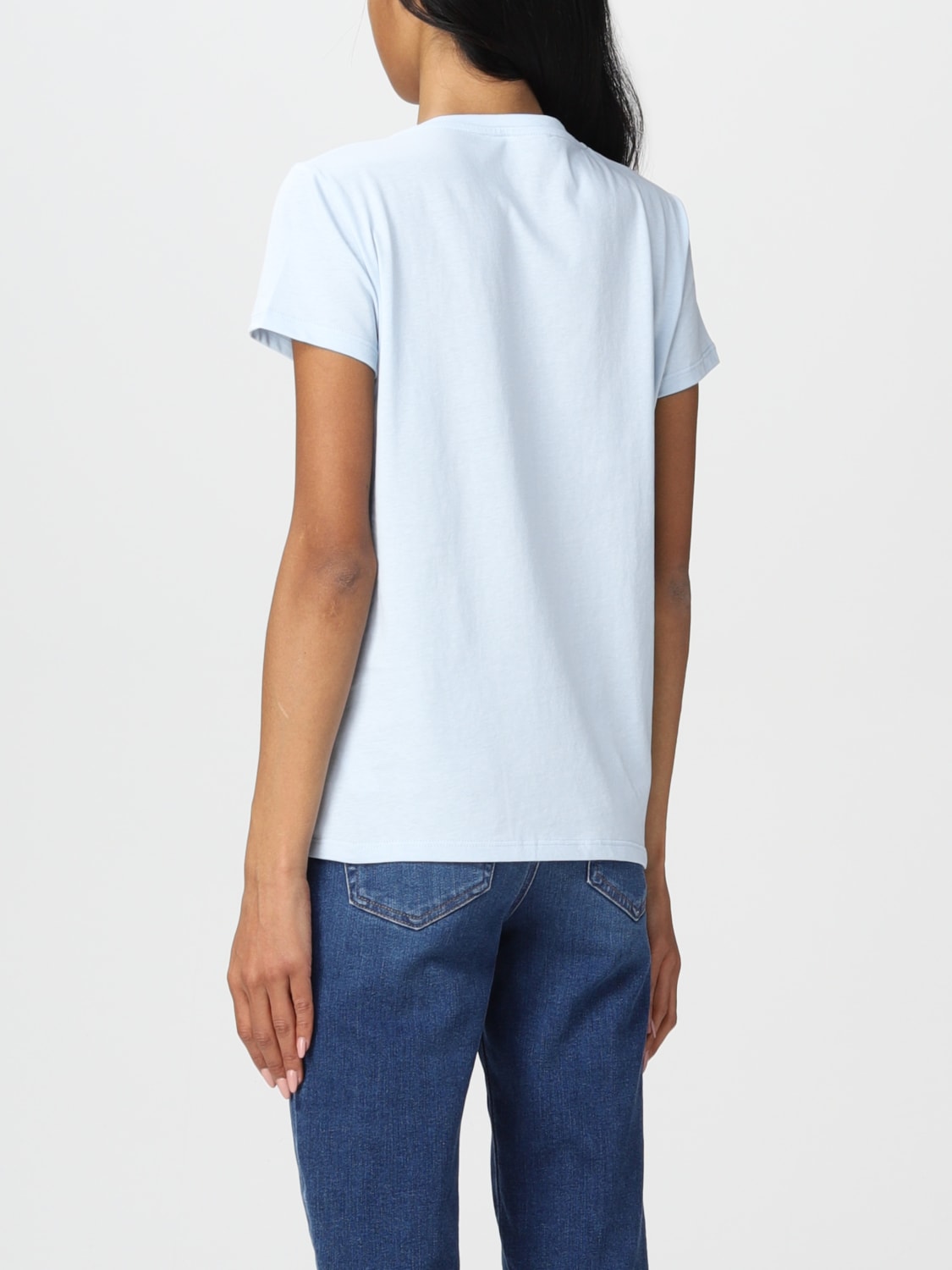 LIU JO T-SHIRT: Liu Jo cotton t-shirt with logo, Sky Blue - Img 2