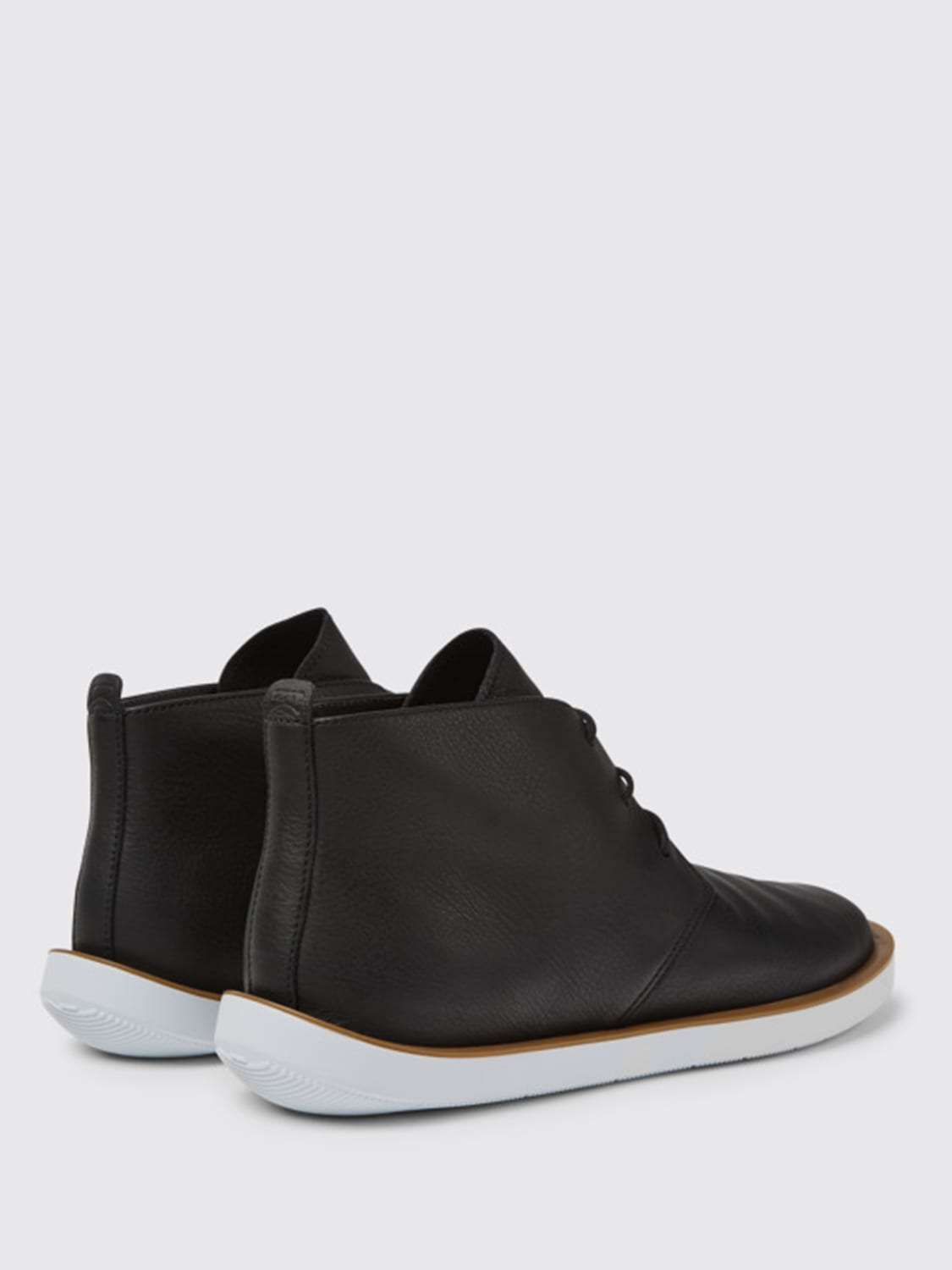 CAMPER CHUKKA BOOTS: Wagon Camper ankle boots in calfskin, Black - Img 4