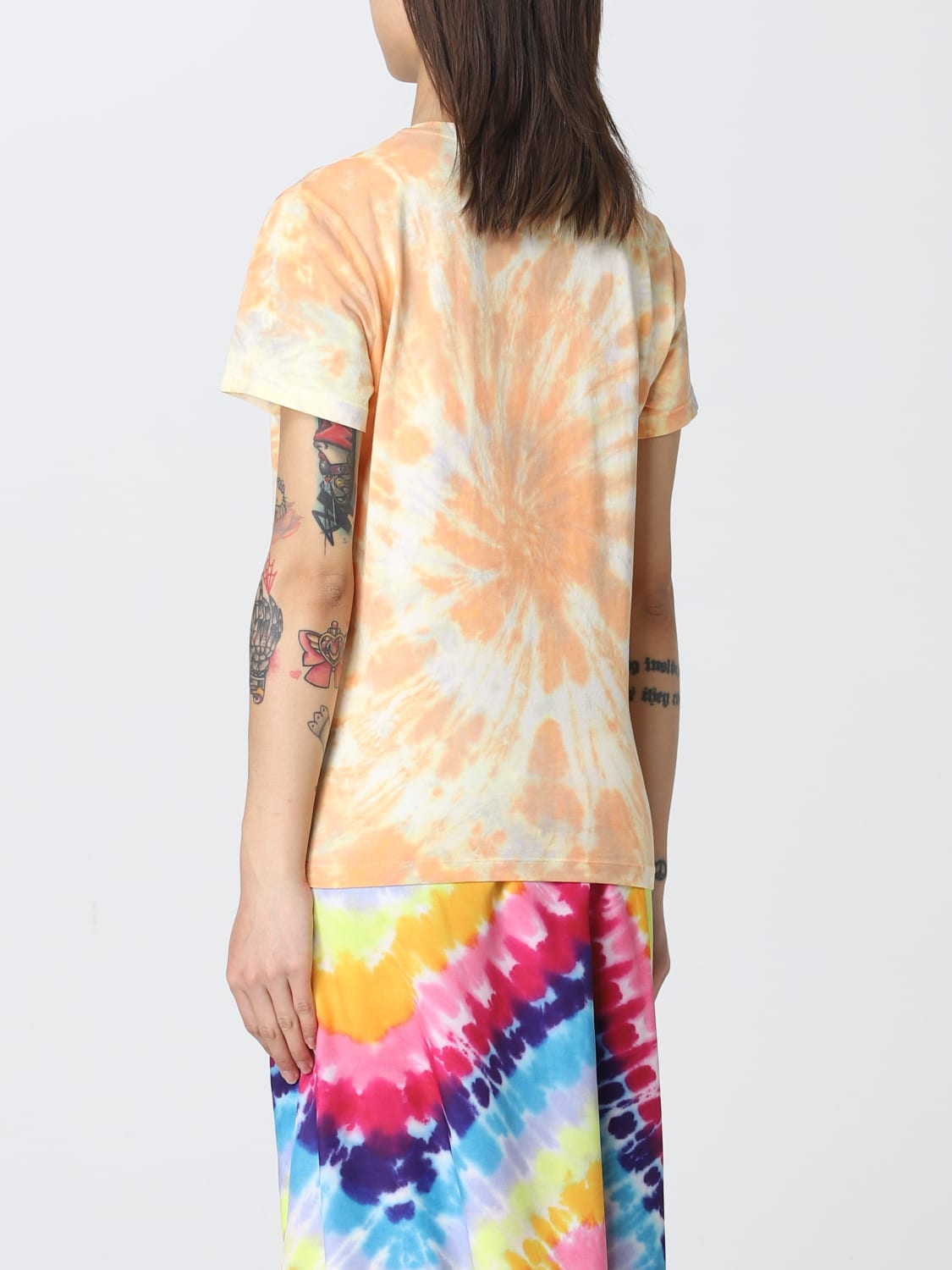 KENZO レディース 半袖Tシャツ FF52TS1544SO 02 KENZO VERDY MARKET' エンブロイダリー コットン Tシャツ