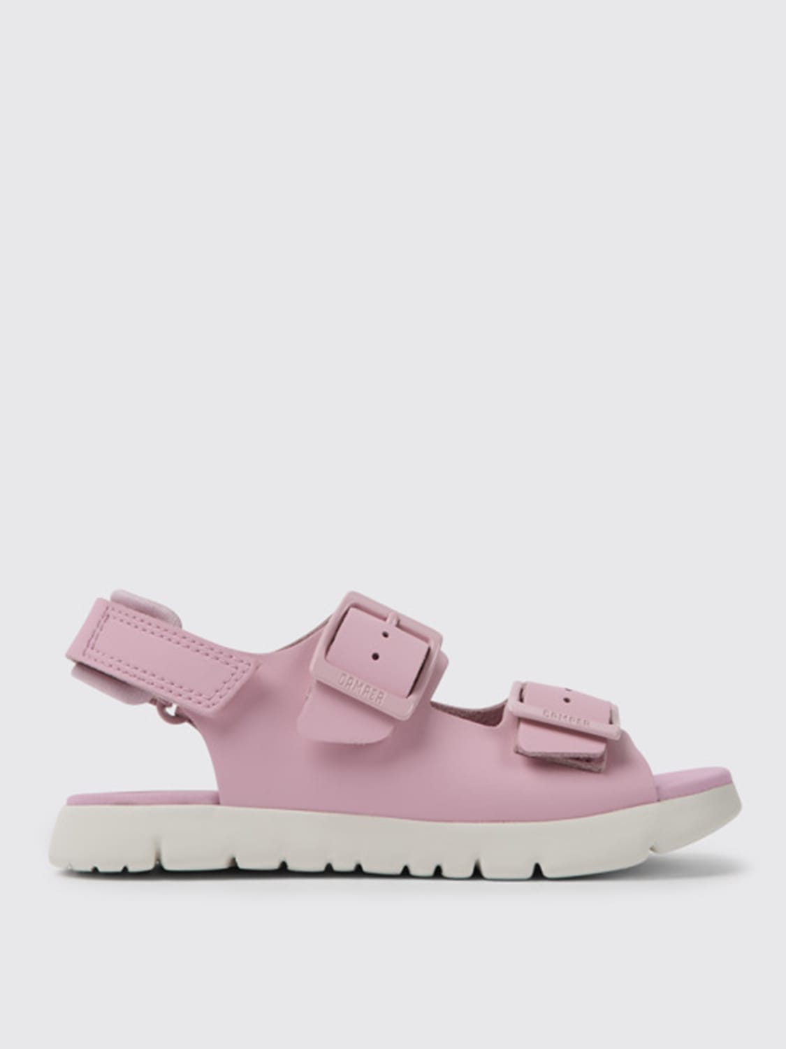 CAMPER SHOES: Oruga camper sandals in leather, Pink - Img 1