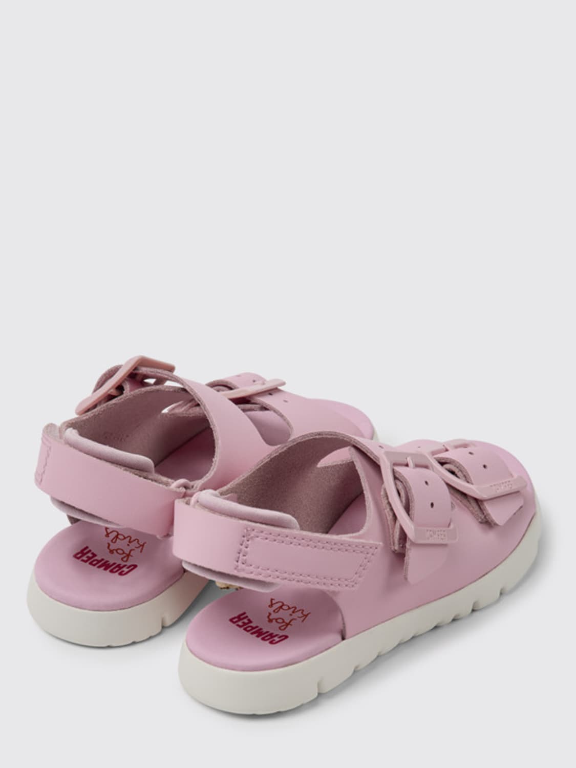 CAMPER SHOES: Oruga camper sandals in leather, Pink - Img 4