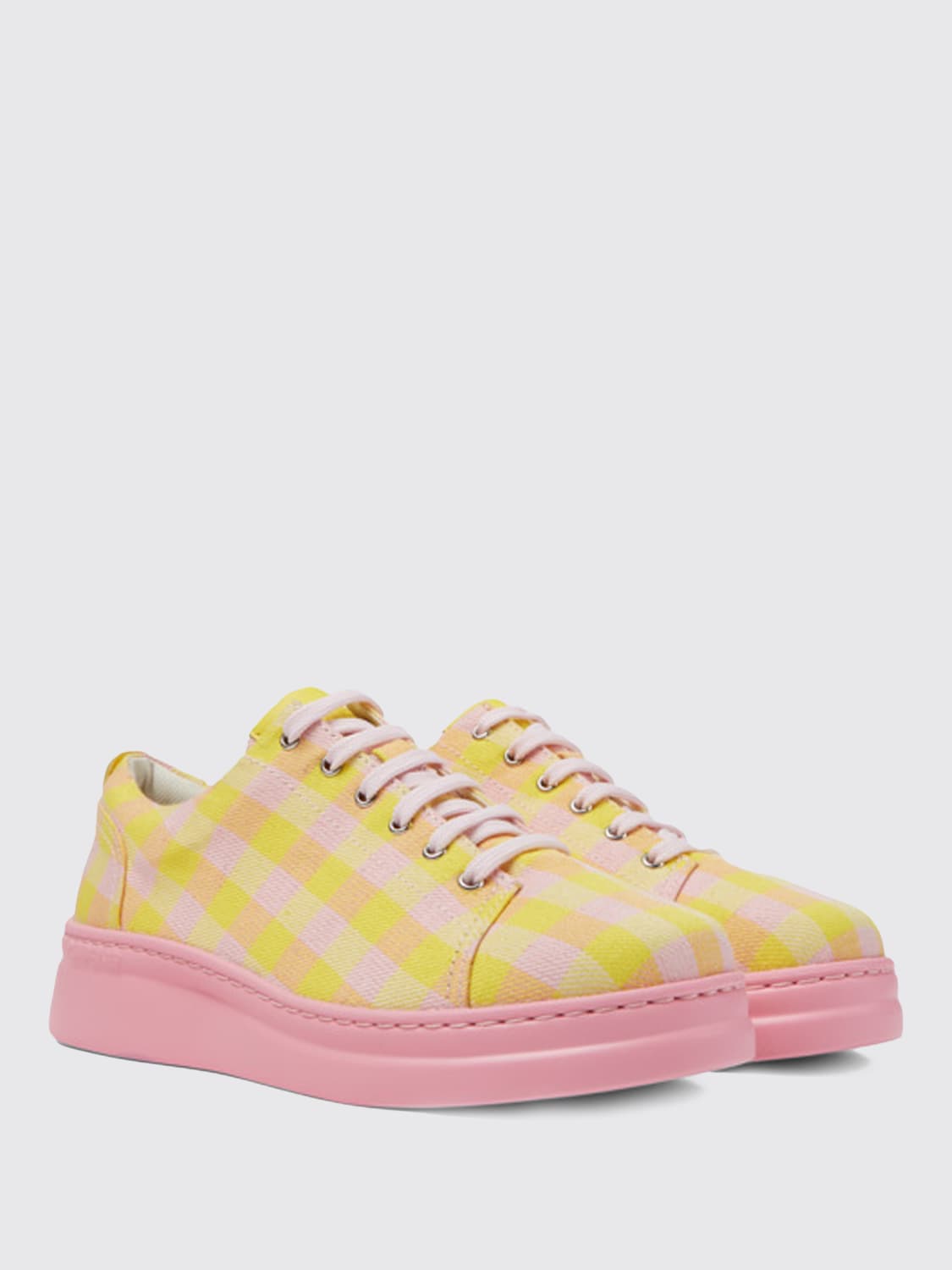 CAMPER SNEAKERS: Runner Up Camper sneakers in fabric and calfskin, Multicolor - Img 2