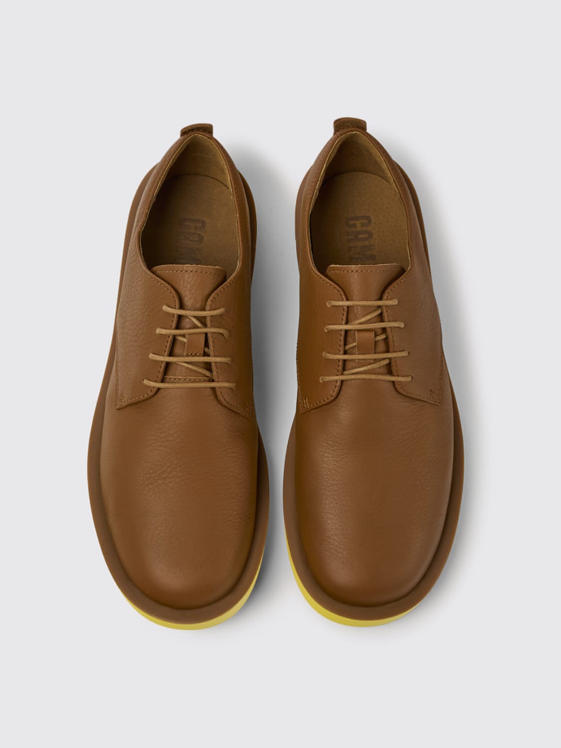 CAMPER BROGUE SHOES: Wagon Camper shoes in calfskin, Brown - Img 3