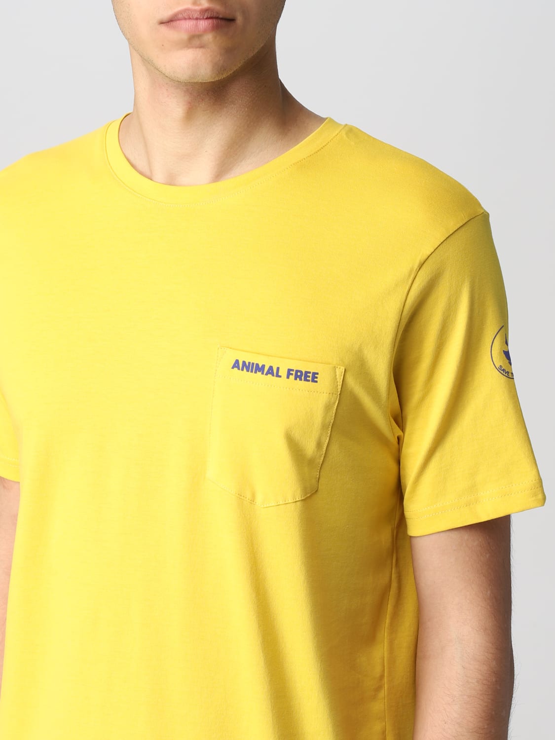 Tシャツ・カットソー SAVE THE DUCK Men T-shirt Yellow DT0697MBESY14 60005 Save The Duck Outlet: T-shirt men - Yellow | Save The Duck t