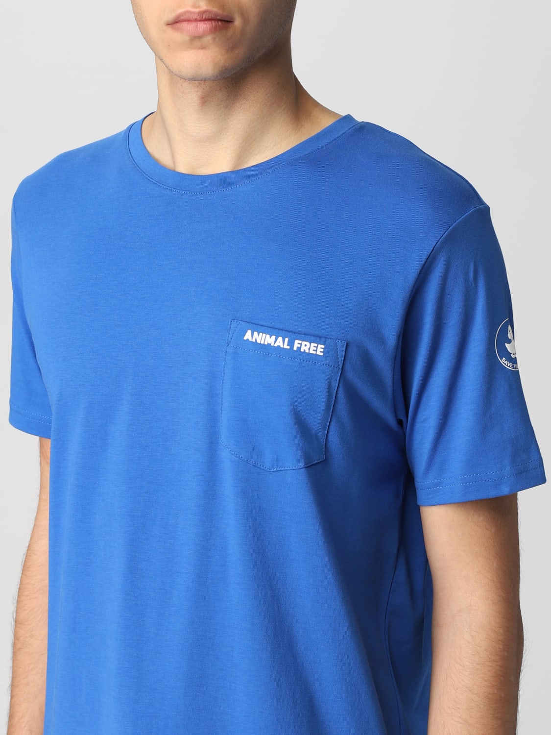 Tシャツ・カットソー SAVE THE DUCK Men T-shirt Blue DT0697MBESY14 90034 Save The Duck Outlet: T-shirt men - Blue | Save The Duck t