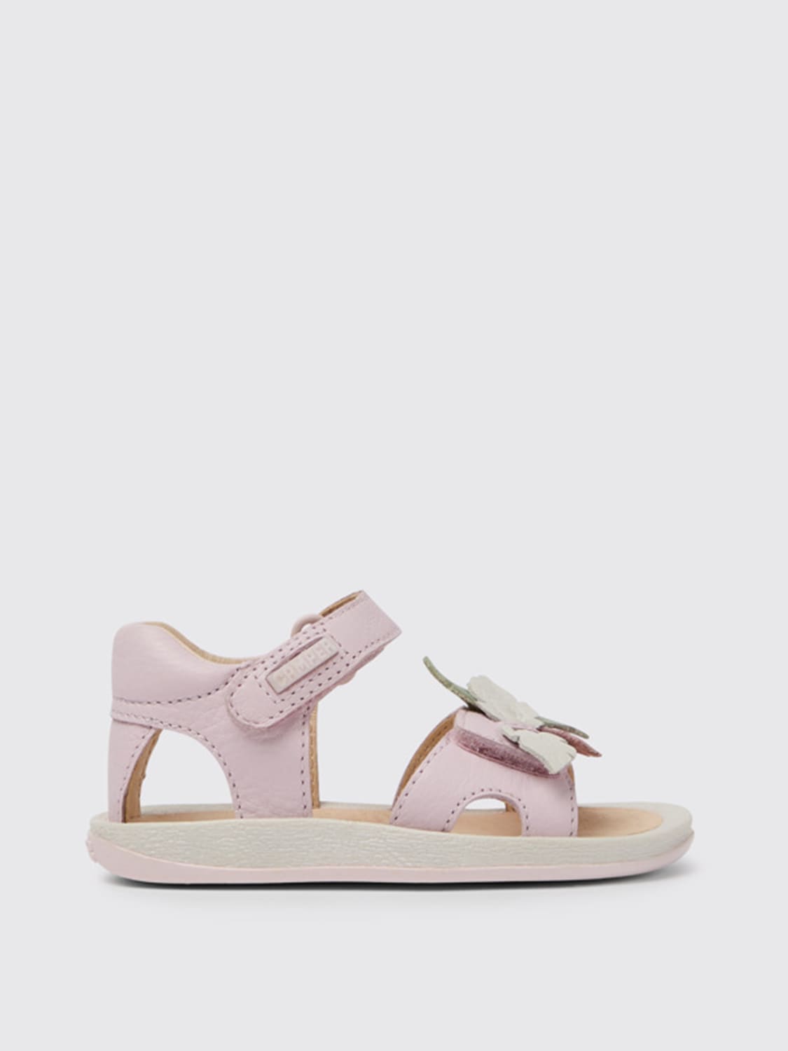 CAMPER SHOES: Twins Camper sandals in calfskin, Pink - Img 1