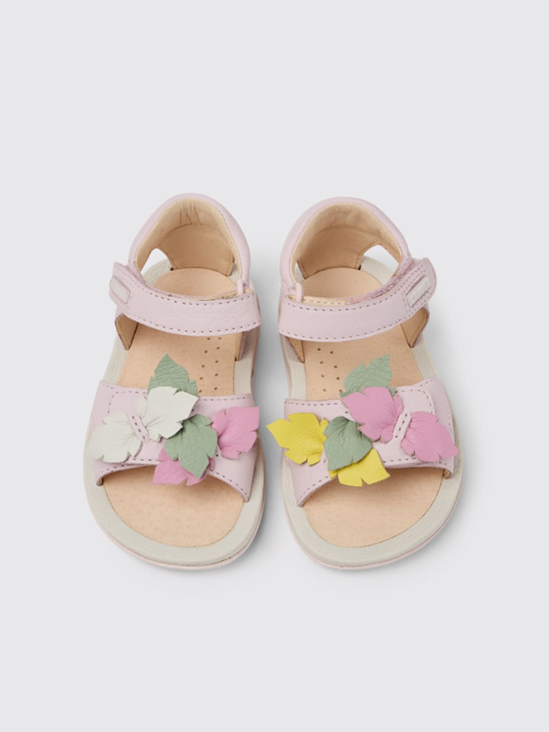 CAMPER SHOES: Twins Camper sandals in calfskin, Pink - Img 3