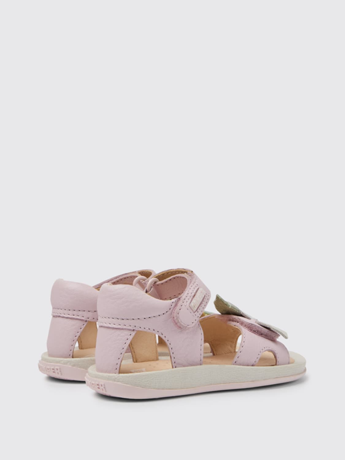 CAMPER SHOES: Twins Camper sandals in calfskin, Pink - Img 4