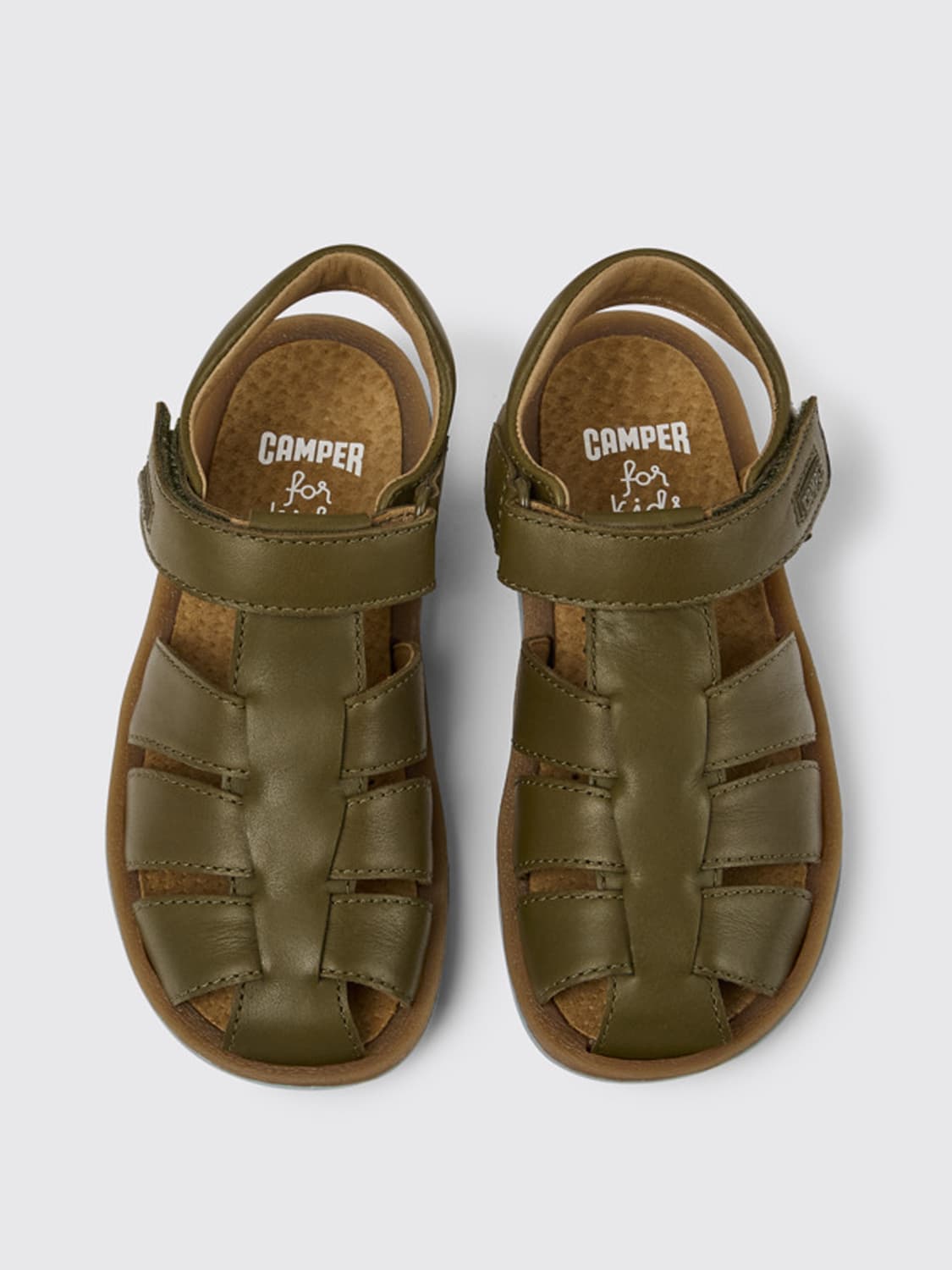 CAMPER SHOES: Bicho Camper sandals in calfskin, Green - Img 3