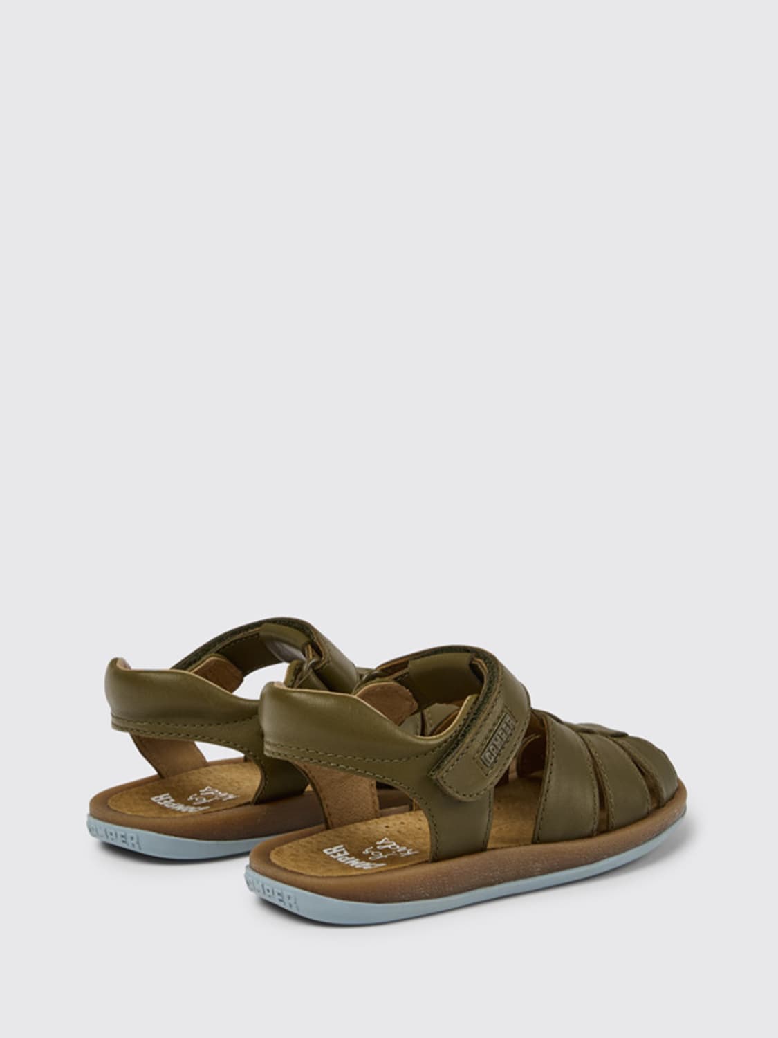 CAMPER SHOES: Bicho Camper sandals in calfskin, Green - Img 4