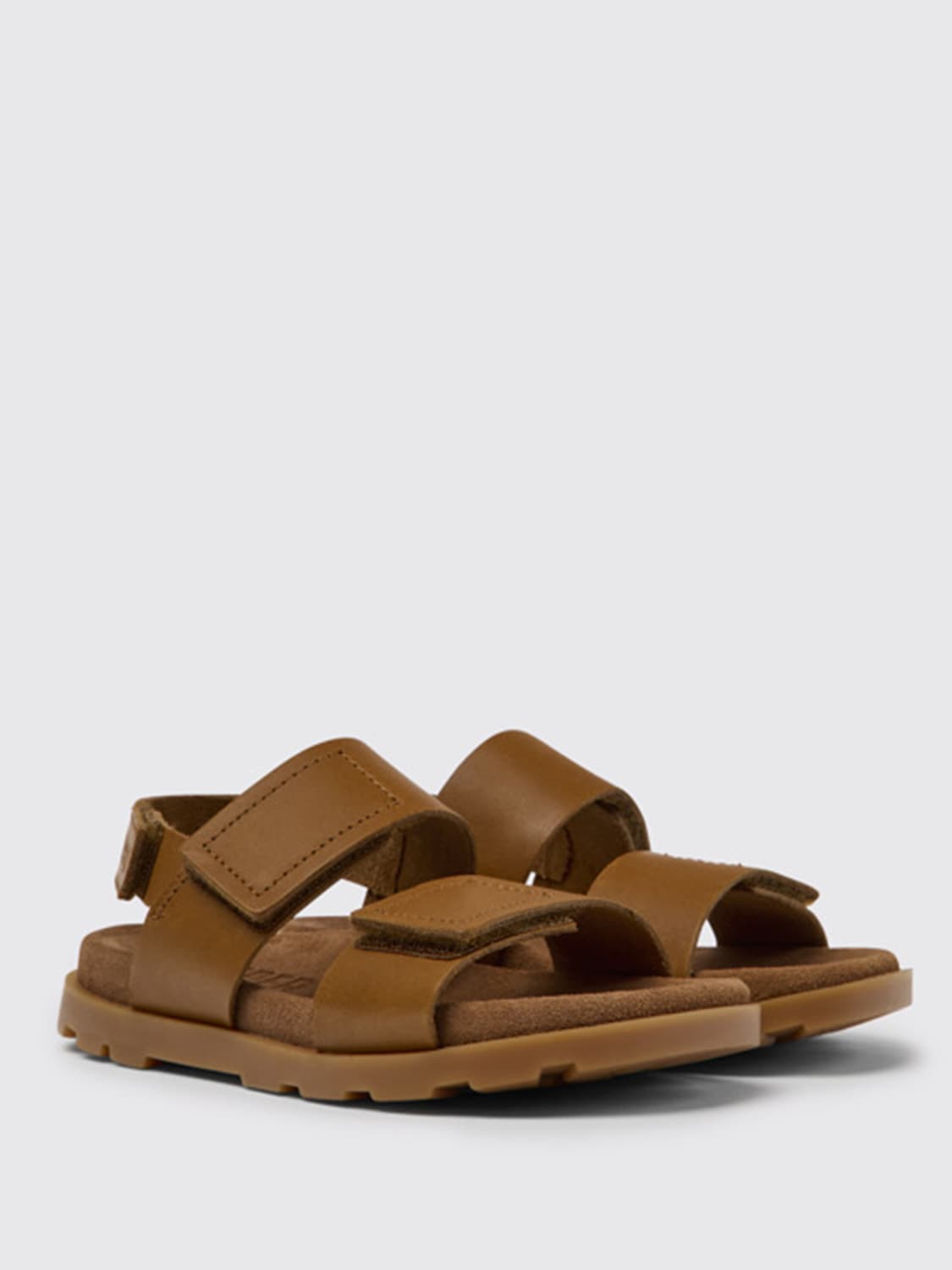 CAMPER SHOES: Brutus Camper sandals in calfskin, Brown - Img 2