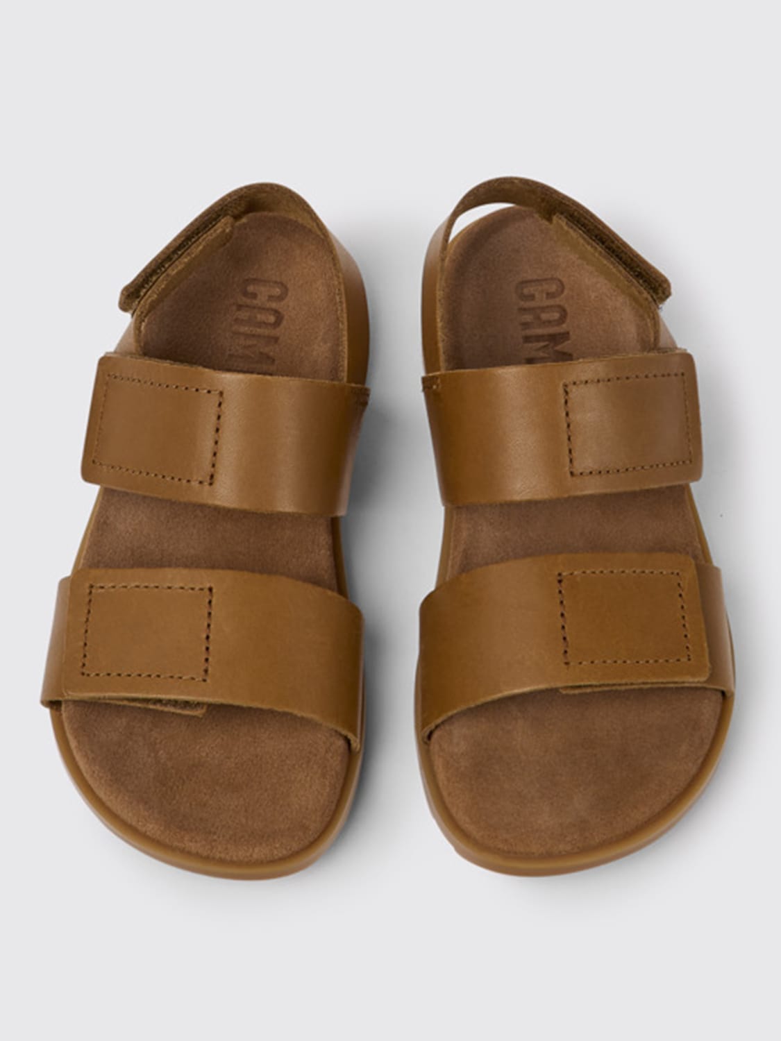 CAMPER SHOES: Brutus Camper sandals in calfskin, Brown - Img 3