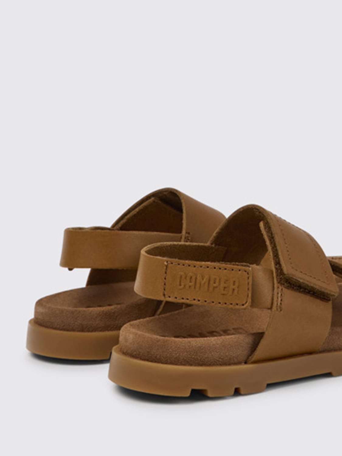 CAMPER SHOES: Brutus Camper sandals in calfskin, Brown - Img 4