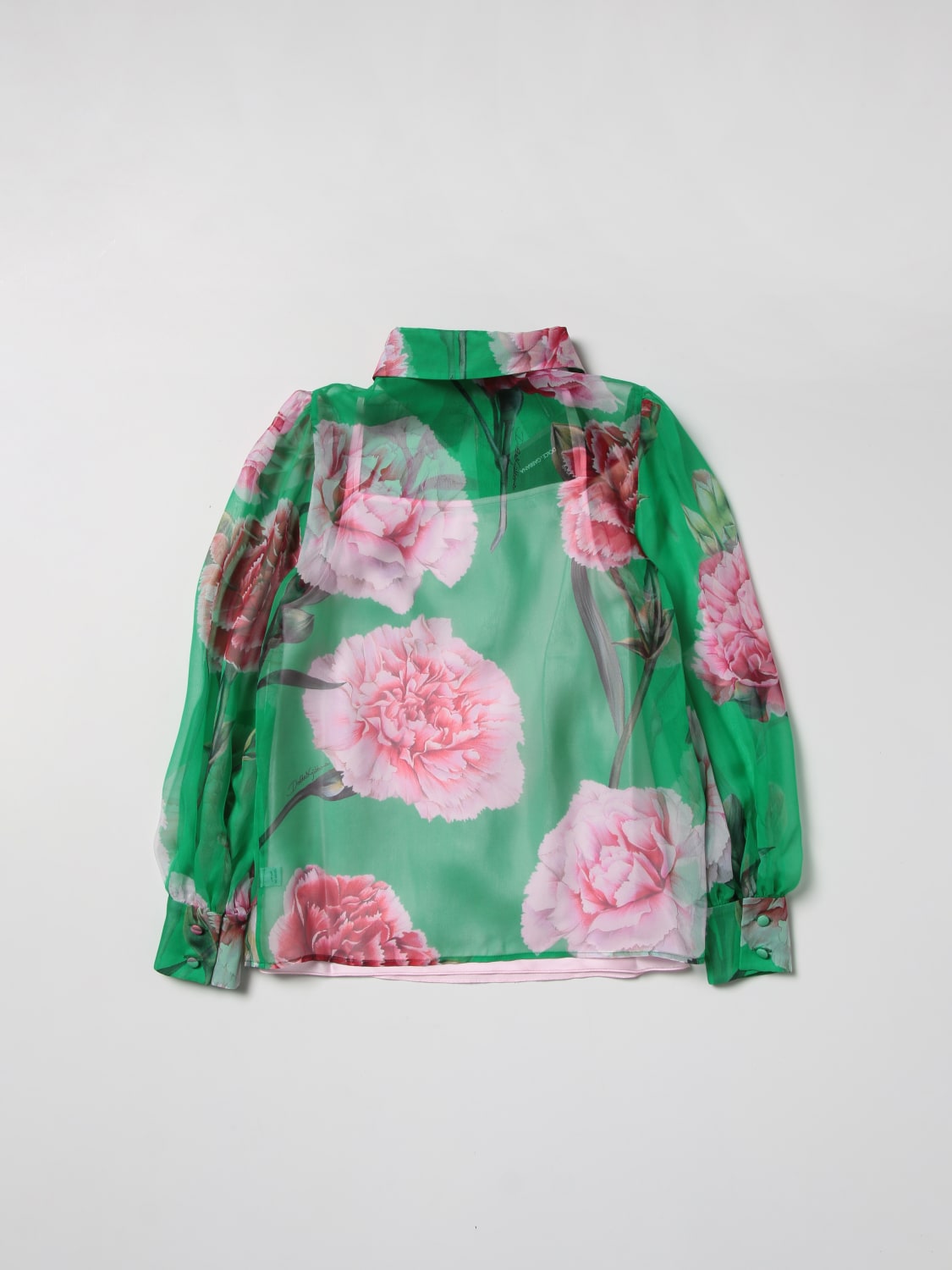 DOLCE & GABBANA SHIRT: Shirt kids Dolce & Gabbana, Green - Img 2