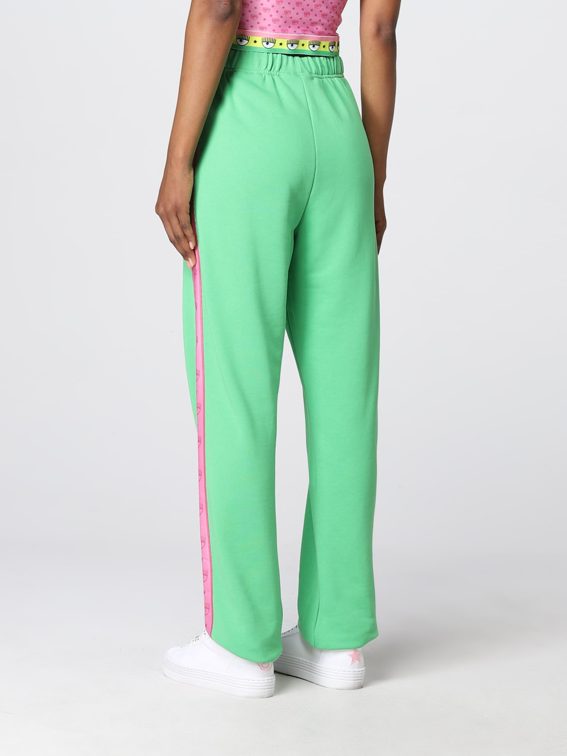 CHIARA FERRAGNI TROUSERS: Trousers women Chiara Ferragni, Green - Img 2