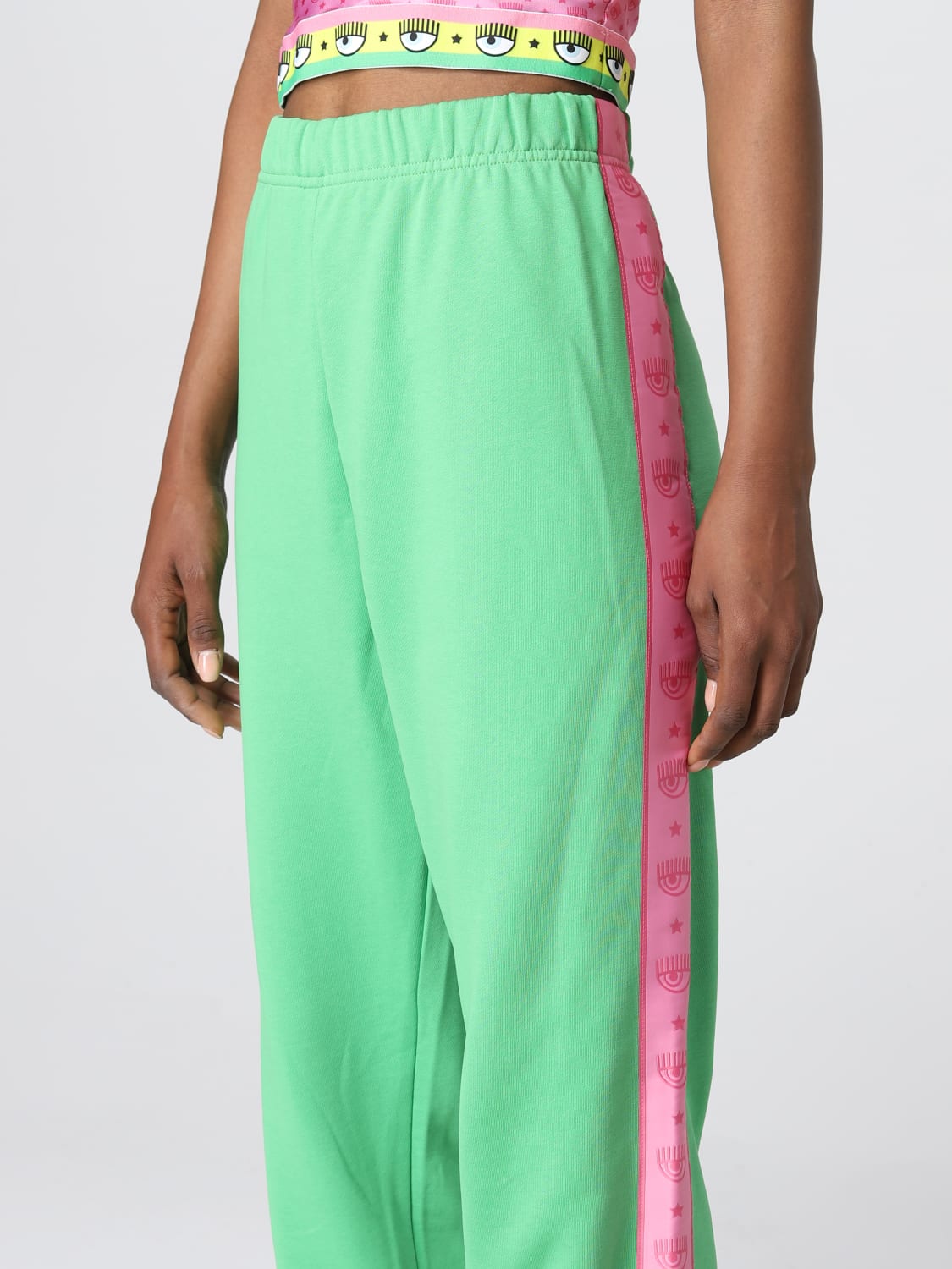 CHIARA FERRAGNI TROUSERS: Trousers women Chiara Ferragni, Green - Img 3