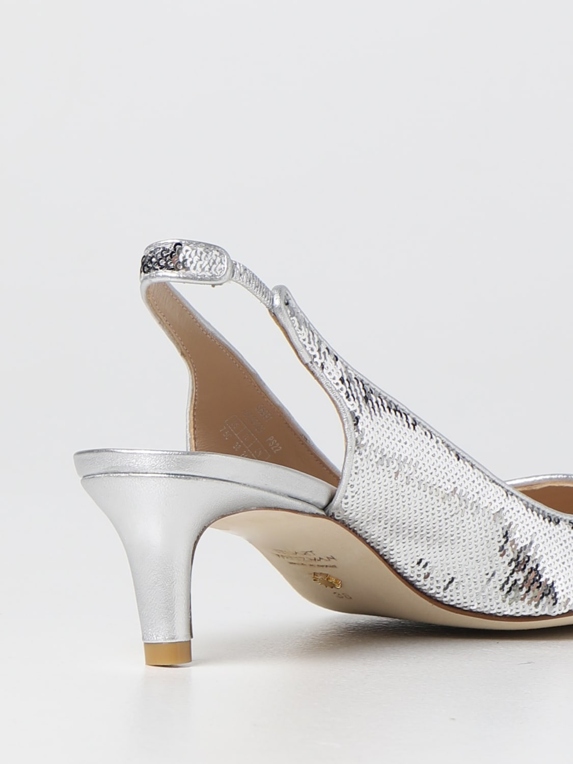 STUART WEITZMAN HIGH HEEL SHOES: Stuart Weitzman slingbacks with sequins, Silver - Img 3