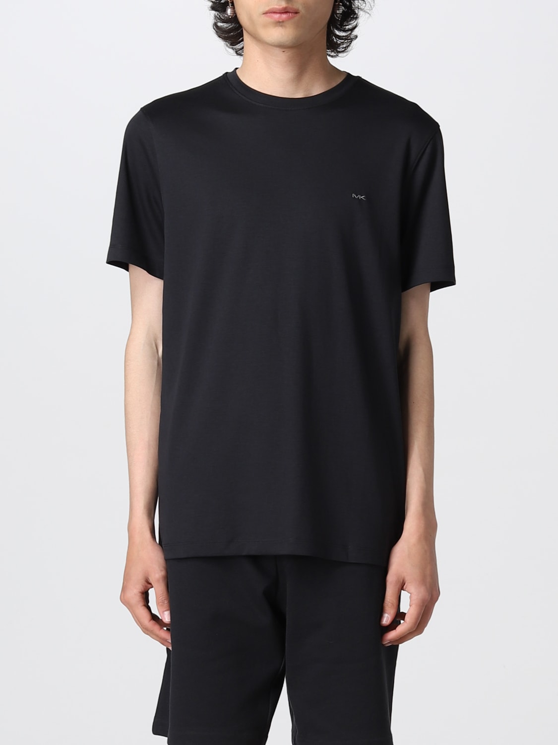Tシャツ・カットソー Michael Kors Men T-shirt Black CB95FJ2C93 001 Cotton Crewneck T-Shirt | Michael Kors [US]