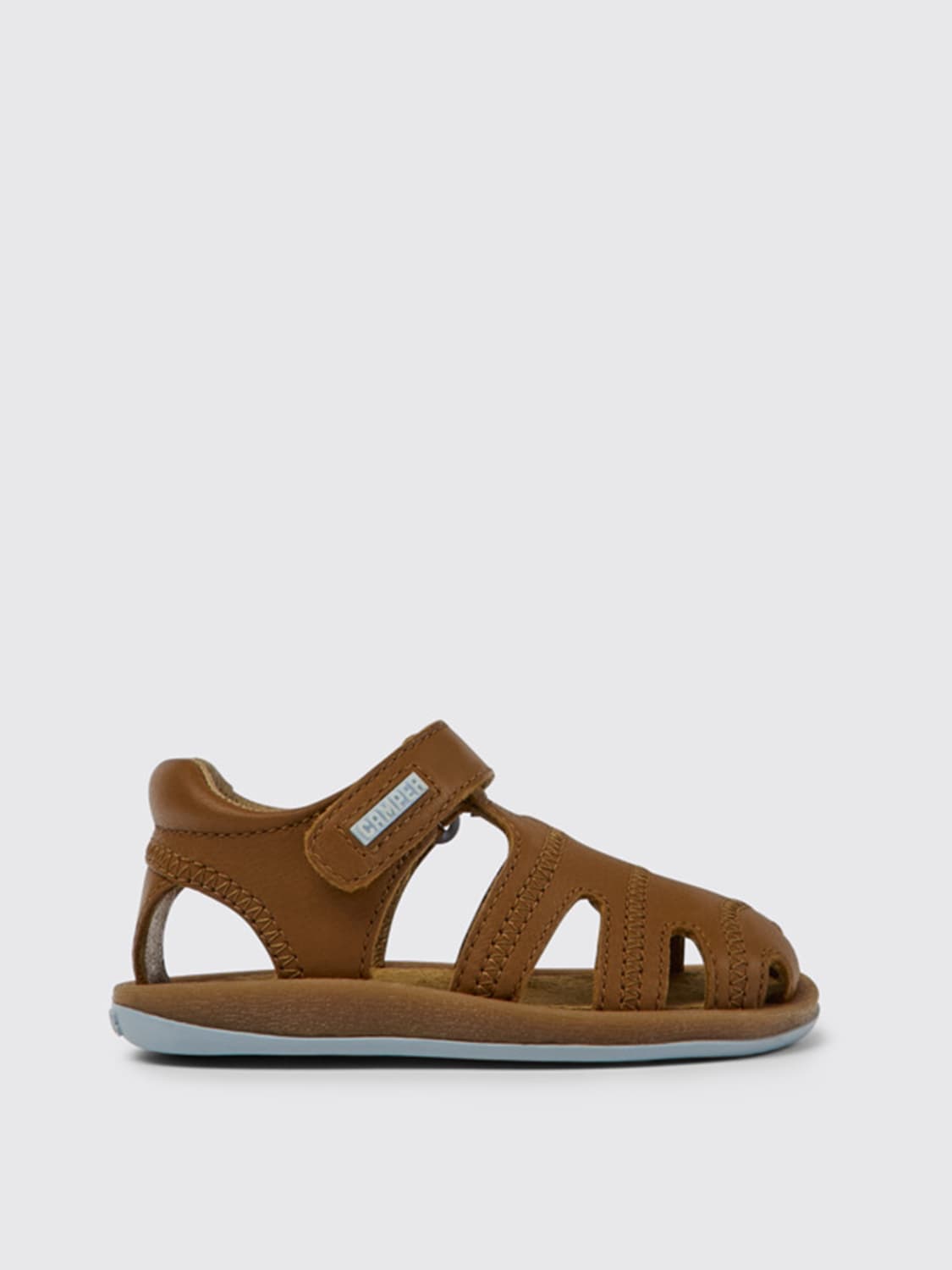 CAMPER SHOES: Bicho Camper sandals in calfskin, Brown - Img 1