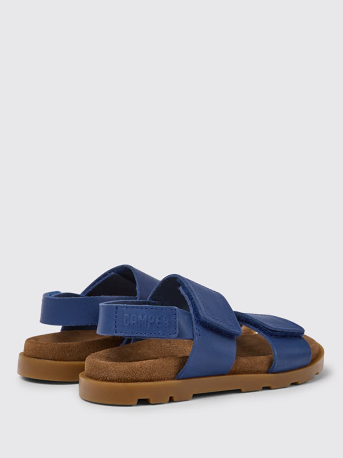 CAMPER SHOES: Brutus Camper sandals in calfskin, Blue - Img 4