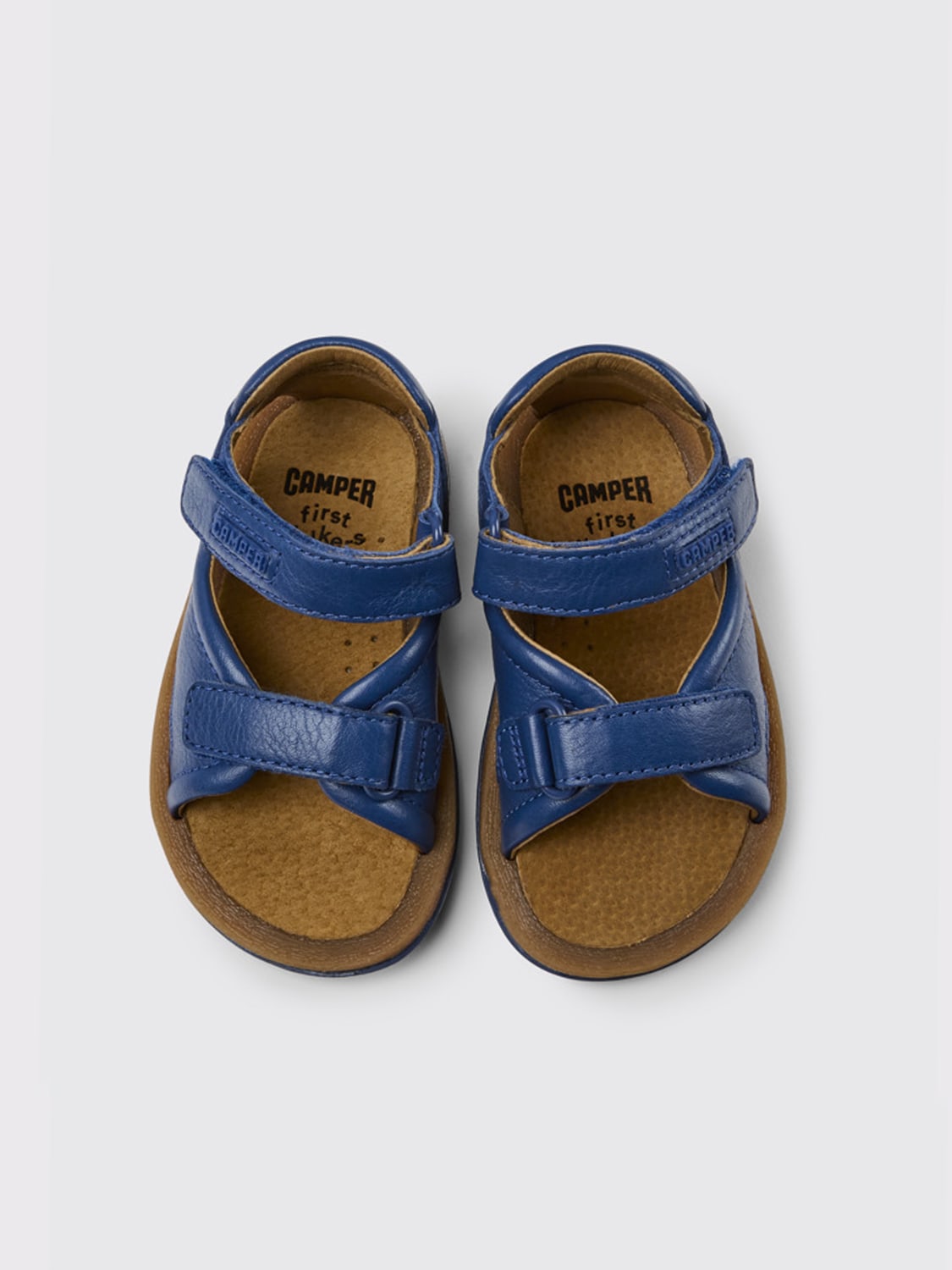 CAMPER SHOES: Bicho Camper sandals in calfskin, Blue - Img 3