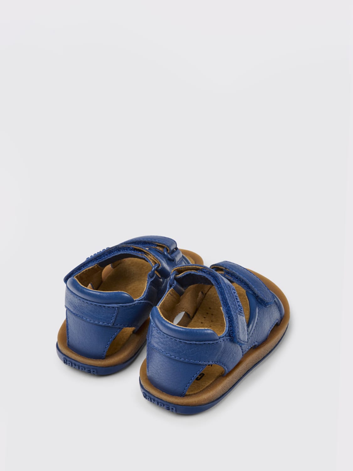 CAMPER SHOES: Bicho Camper sandals in calfskin, Blue - Img 4