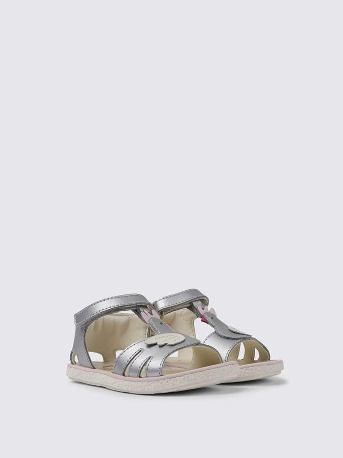 CAMPER SHOES: Miko Camper sandals in calfskin, Grey - Img 2