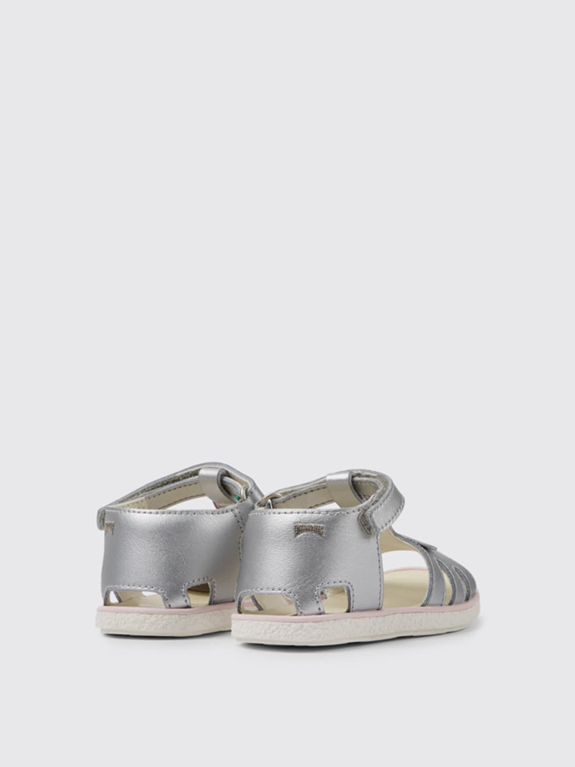 CAMPER SHOES: Miko Camper sandals in calfskin, Grey - Img 4