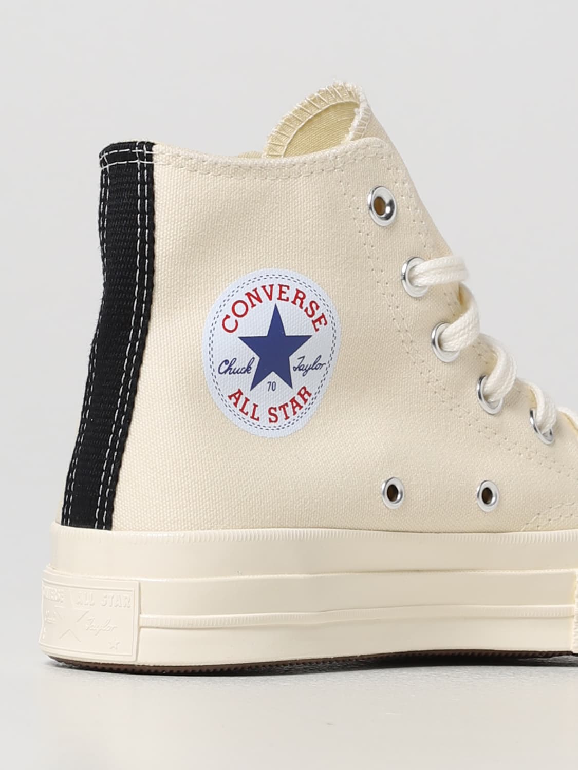 COMME DES GARCONS PLAY SNEAKERS: Chuck Taylor Comme Des Garçons Play x Converse sneakers, White - Img 3