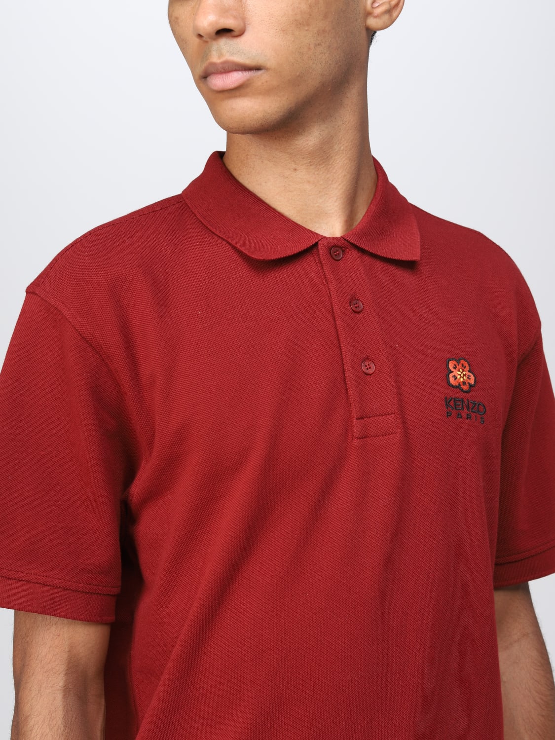 KENZO POLO SHIRT: Sweater men Kenzo, Burgundy - Img 5