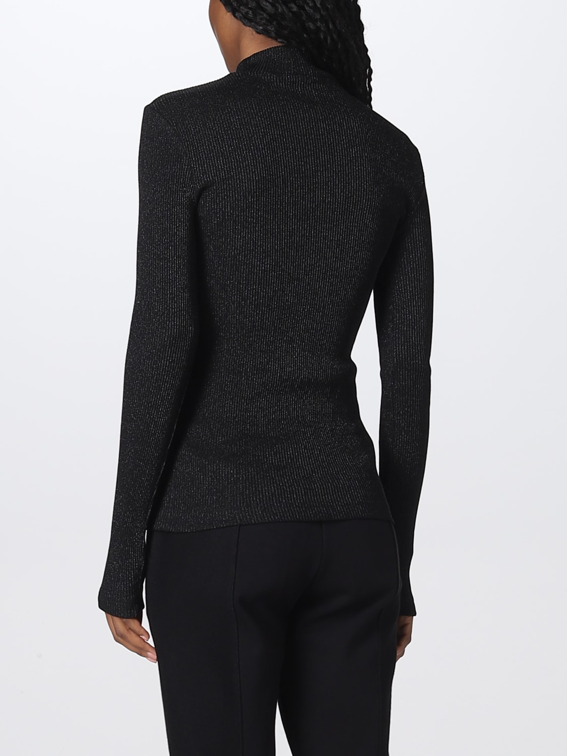 Tシャツ・カットソー VERSACE JEANS COUTURE Woman T-Shirt Black 73HAH617J0033 899 Versace Jeans Couture Outlet: T-shirt women - Black