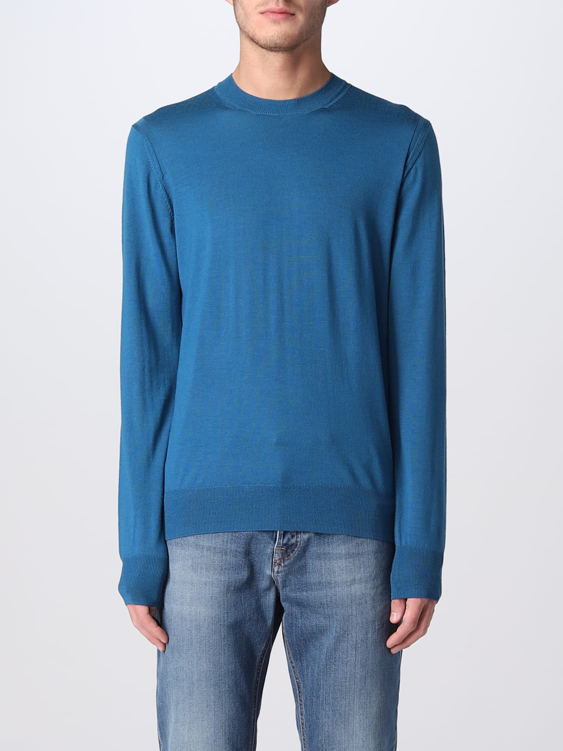 PAOLO PECORA SWEATER: Sweater men Paolo Pecora, Turquoise - Img 1