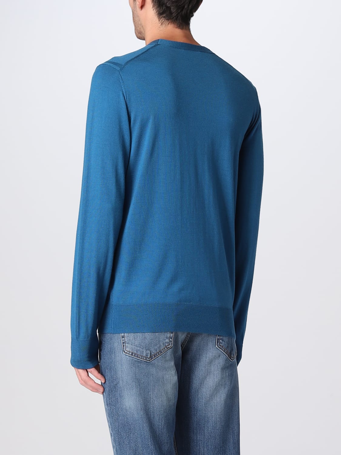 PAOLO PECORA SWEATER: Sweater men Paolo Pecora, Turquoise - Img 2